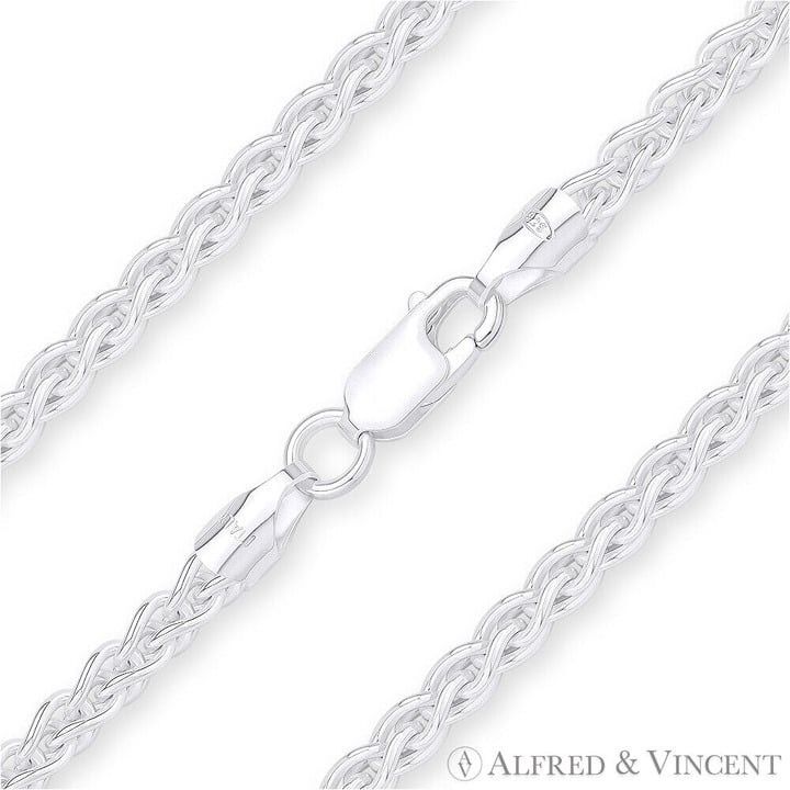 Other 4.2mm Classic Wheat Link Italian Spiga Chain Necklace Size ONE SIZE - 1 Thumbnail