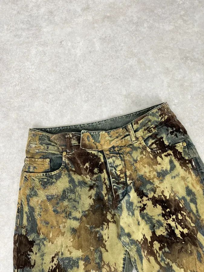 Jean Paul Gaultier 2000s Jean Paul Gaultier Earth Eroded Green Velvet Pants Size 24" / US 00 / IT 34 - 6 Thumbnail