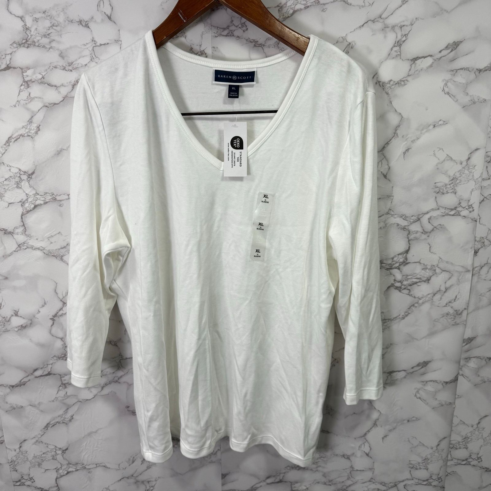 Other Karen Scott Women’s Blouse Top sz XL V-Neck NEW #G531 Size XL / US 12-14 / IT 48-50 - 7 Thumbnail