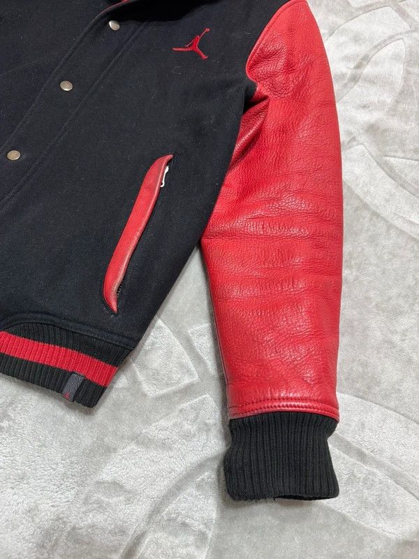Jordan Brand Jordan Varsity Bomber Leather Jacket Letterman Wool 2010 S Size US S / EU 44-46 / 1 - 4 Thumbnail
