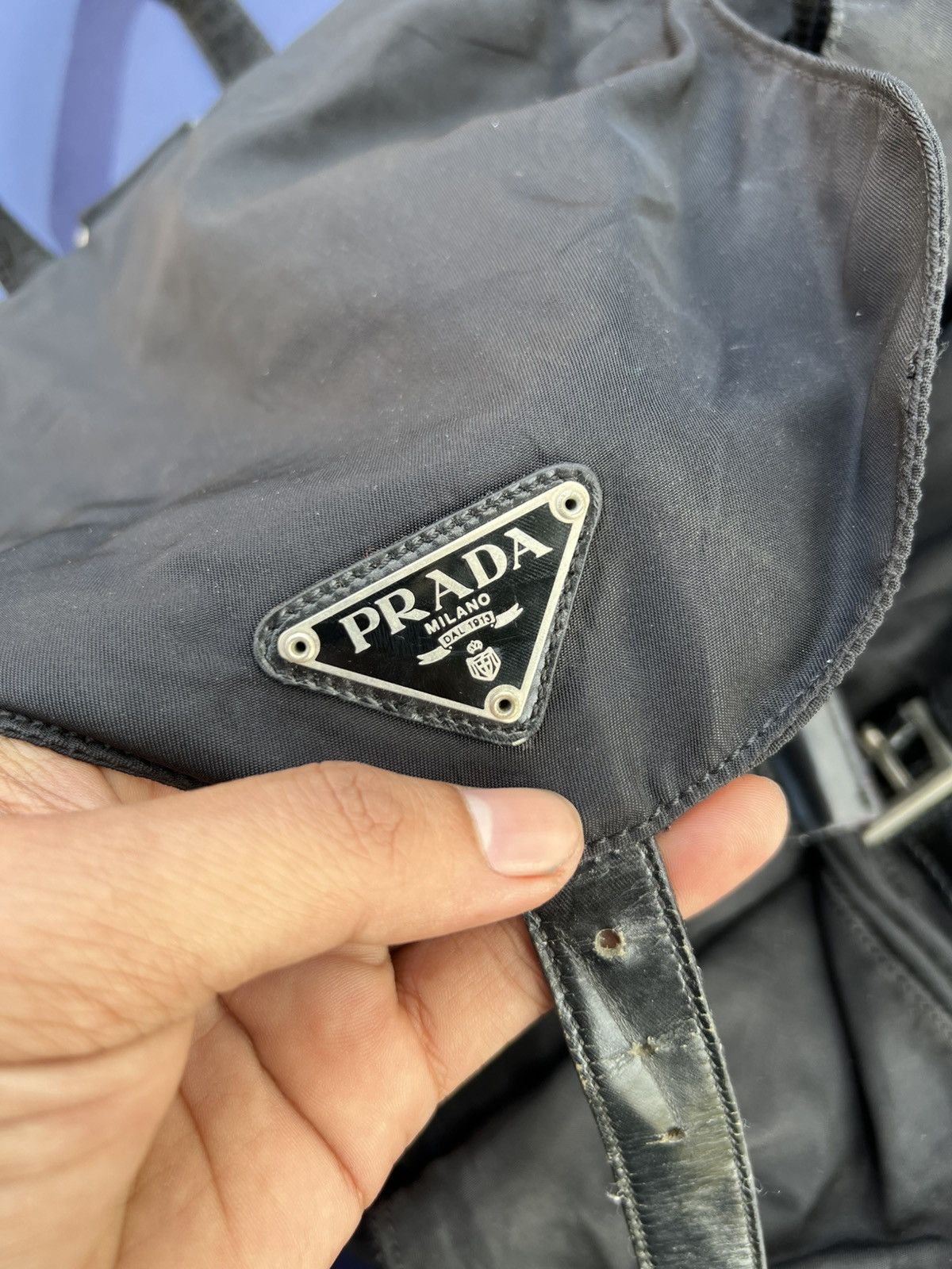 Prada × Vintage Vintage Prada Black Backpack Size ONE SIZE - 8 Thumbnail