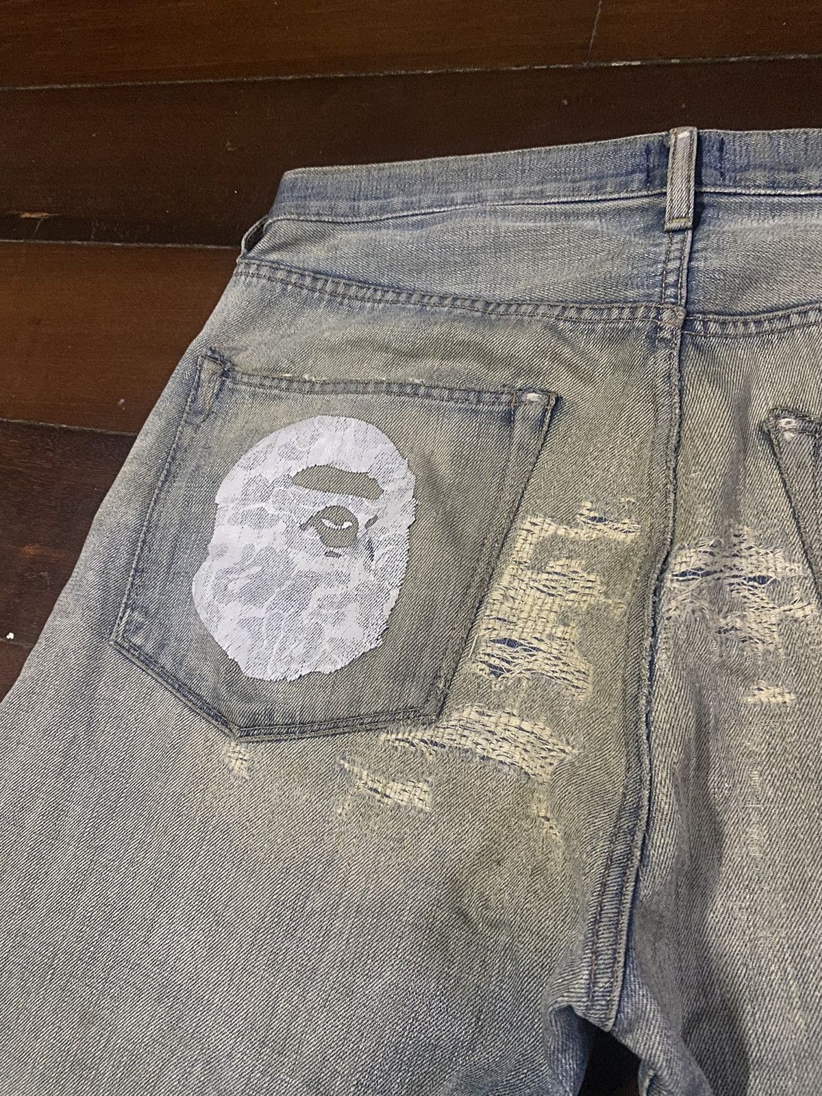 Bape × Nigo Vintage OG BAPE STA "BATHING APE" big head hagi distressed Size US 35 - 9 Thumbnail