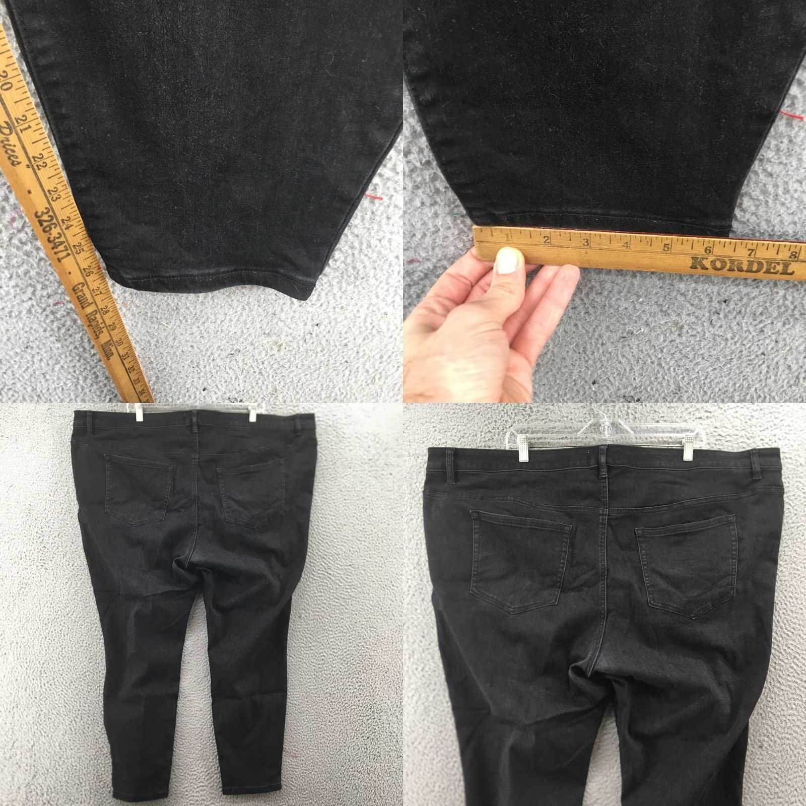 Vintage Lane Bryant Skinny Jeans Womens 26 Black Denim High Rise Zip Fly Jeans Womens 26 Black Size 26" / US 2 / IT 38 - 8 Thumbnail