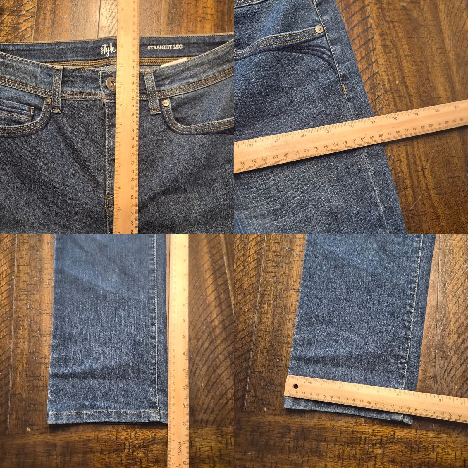 Vintage Style&co Jeans Womens Size 8 Short Blue Stretch Denim Straight Leg Size 30" / US 8 / IT 44 - 8 Thumbnail