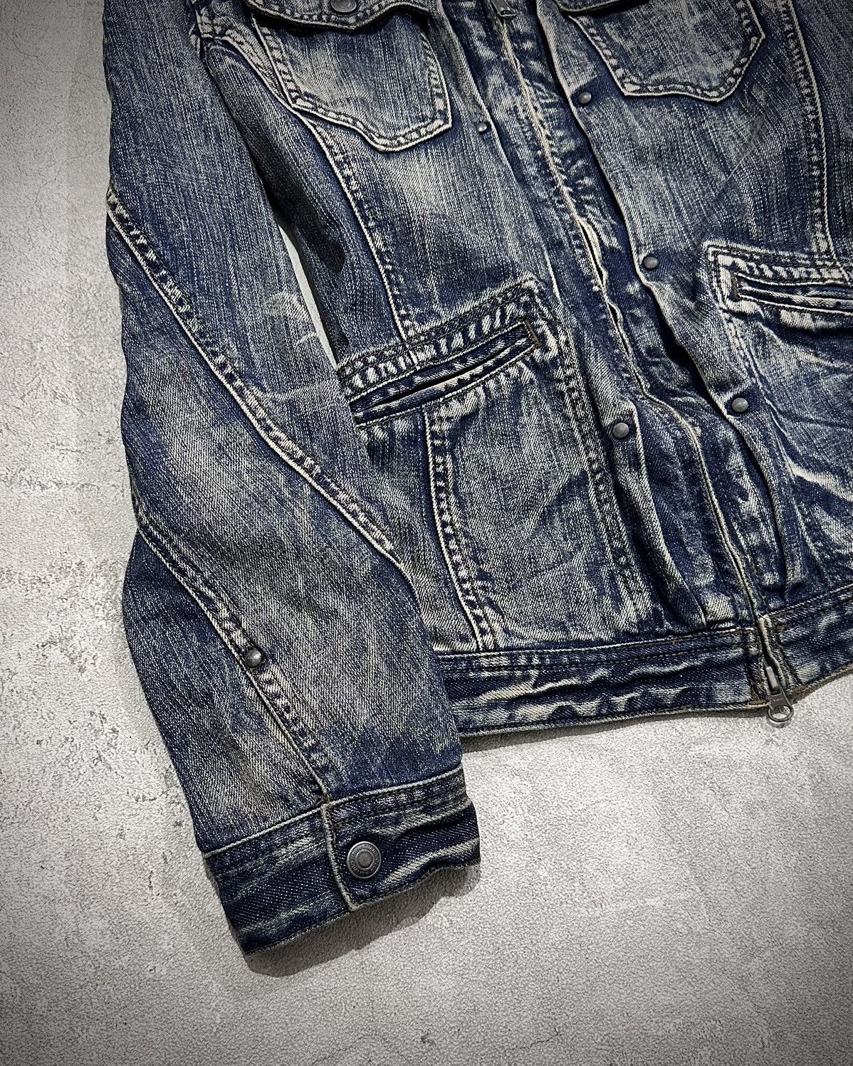 Japanese Brand 2000s Rattle Trap Biker Denim Jacket Vkei Lgb Style Size US M / EU 48-50 / 2 - 4 Thumbnail