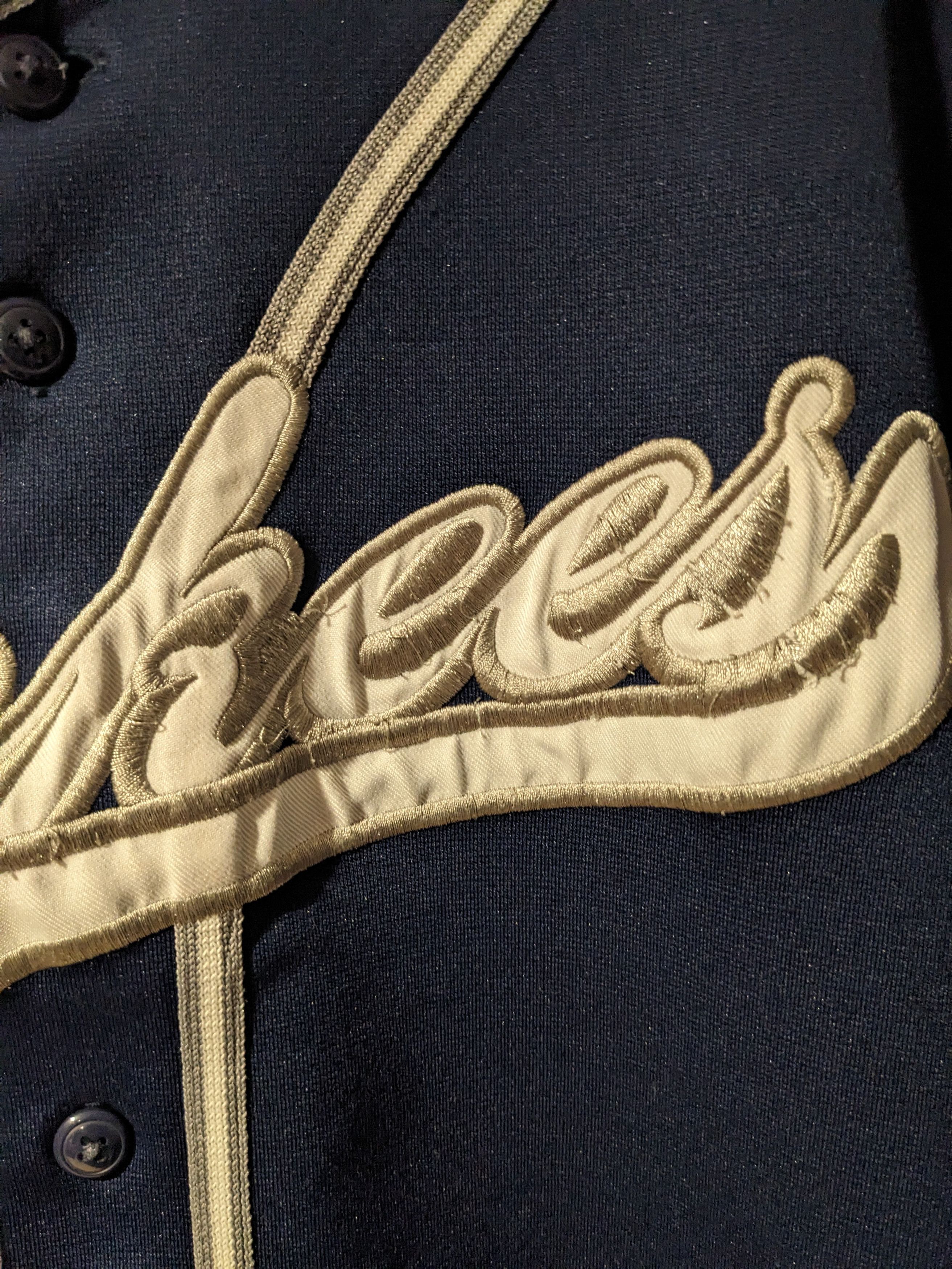 MLB × New York Yankees × Vintage Vintage 90s New York Yankees MLB Baseball Blue Large Jersey Size US L / EU 52-54 / 3 - 2 Thumbnail