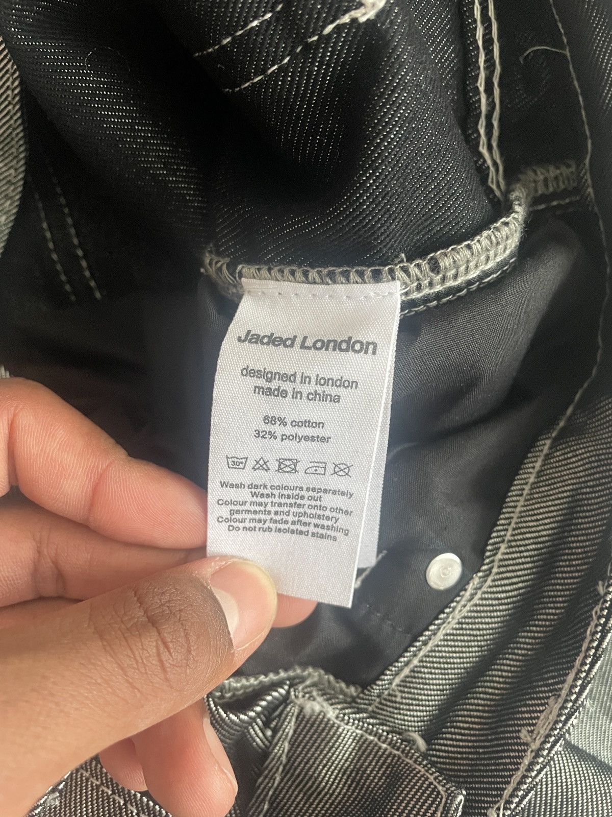 Jaded London Currency Money Balloon Baggy Jeans Y2K Ravewear Size US 28 / EU 44 - 5 Thumbnail