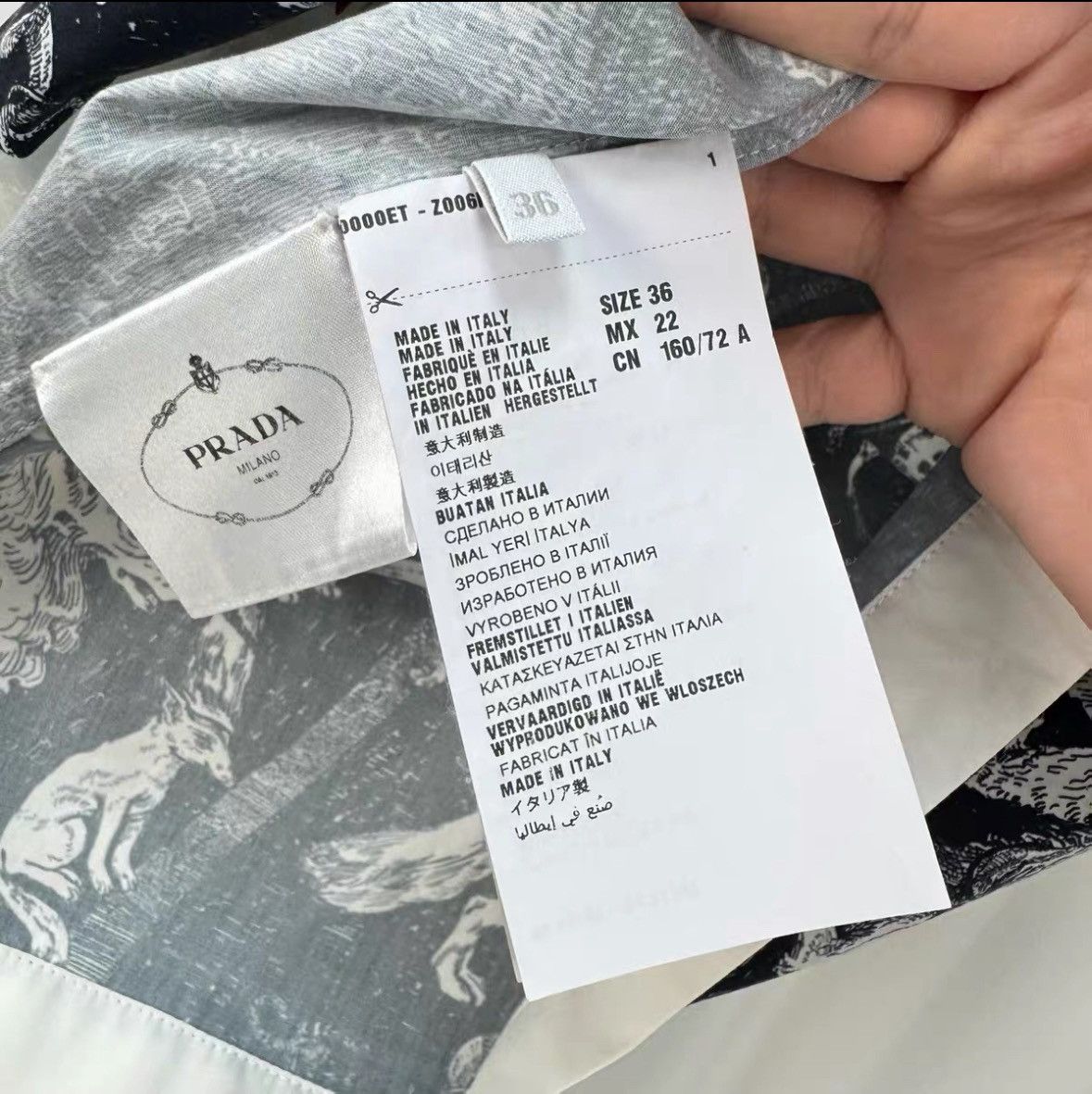 Prada Prada AW 16 Christophe Chemin Utopia Long Sleeves Shirt Size US XXS / EU 40 - 3 Thumbnail