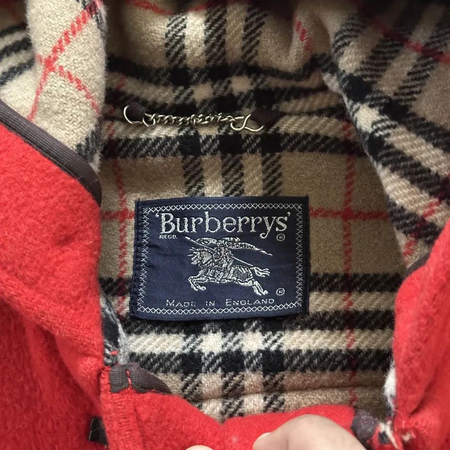 Burberry Burberry Red Wool Pea Coat Speciality Duffle Coating Jacket Size M / US 6-8 / IT 42-44 - 3 Thumbnail