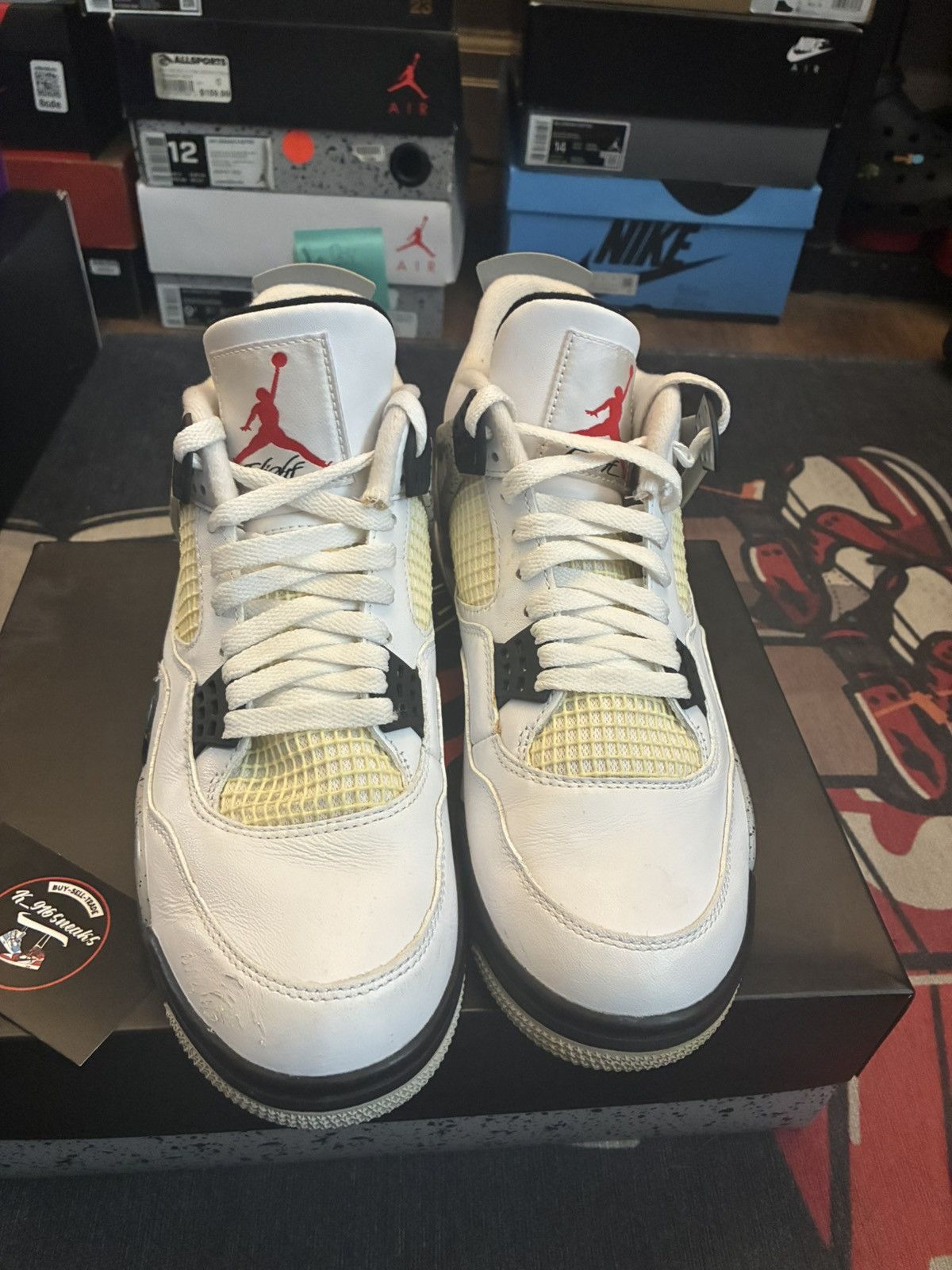 Jordan Brand Jordan 4 white cement 2015 Size US 10.5 / EU 43-44 - 4 Thumbnail