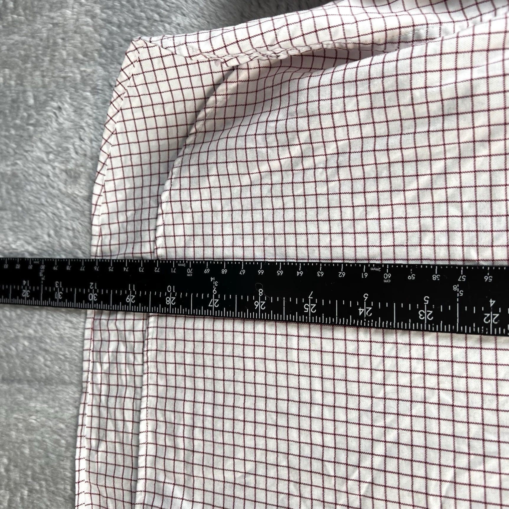 Charles Tyrwhitt Charles Tyrwhitt Dress Shirt Men L Red White Check Classic Fit Preppy Size 42R - 6 Thumbnail