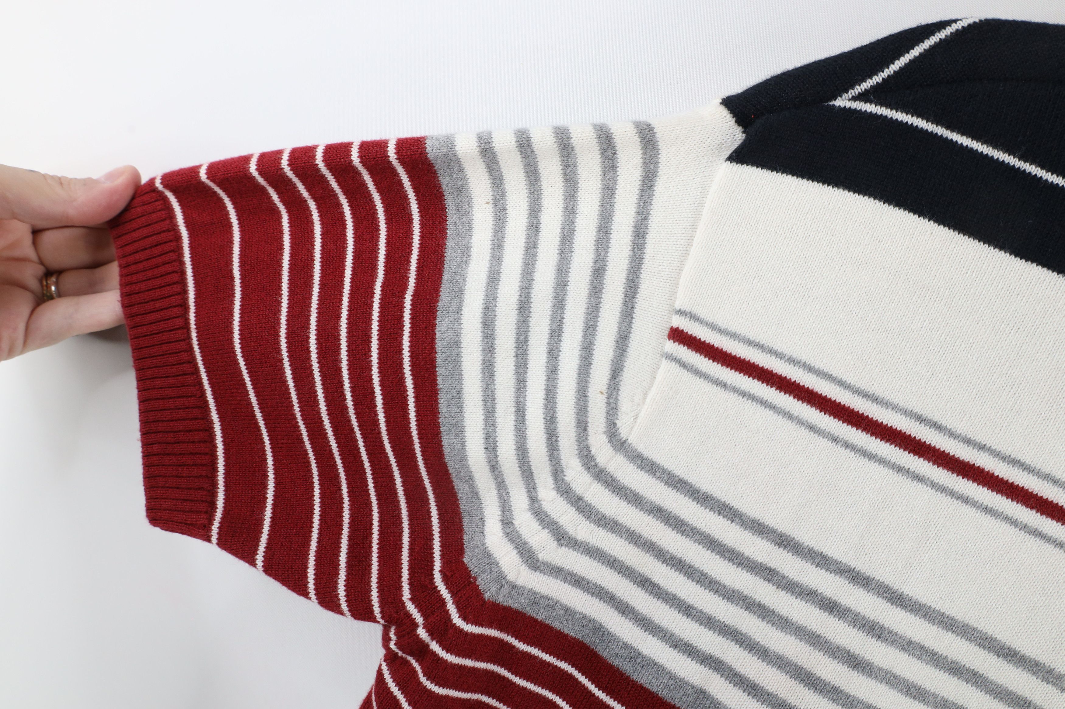 Vintage Vintage 90s Streetwear Block Knit Collared Pullover Polo Size US M / EU 48-50 / 2 - 6 Thumbnail