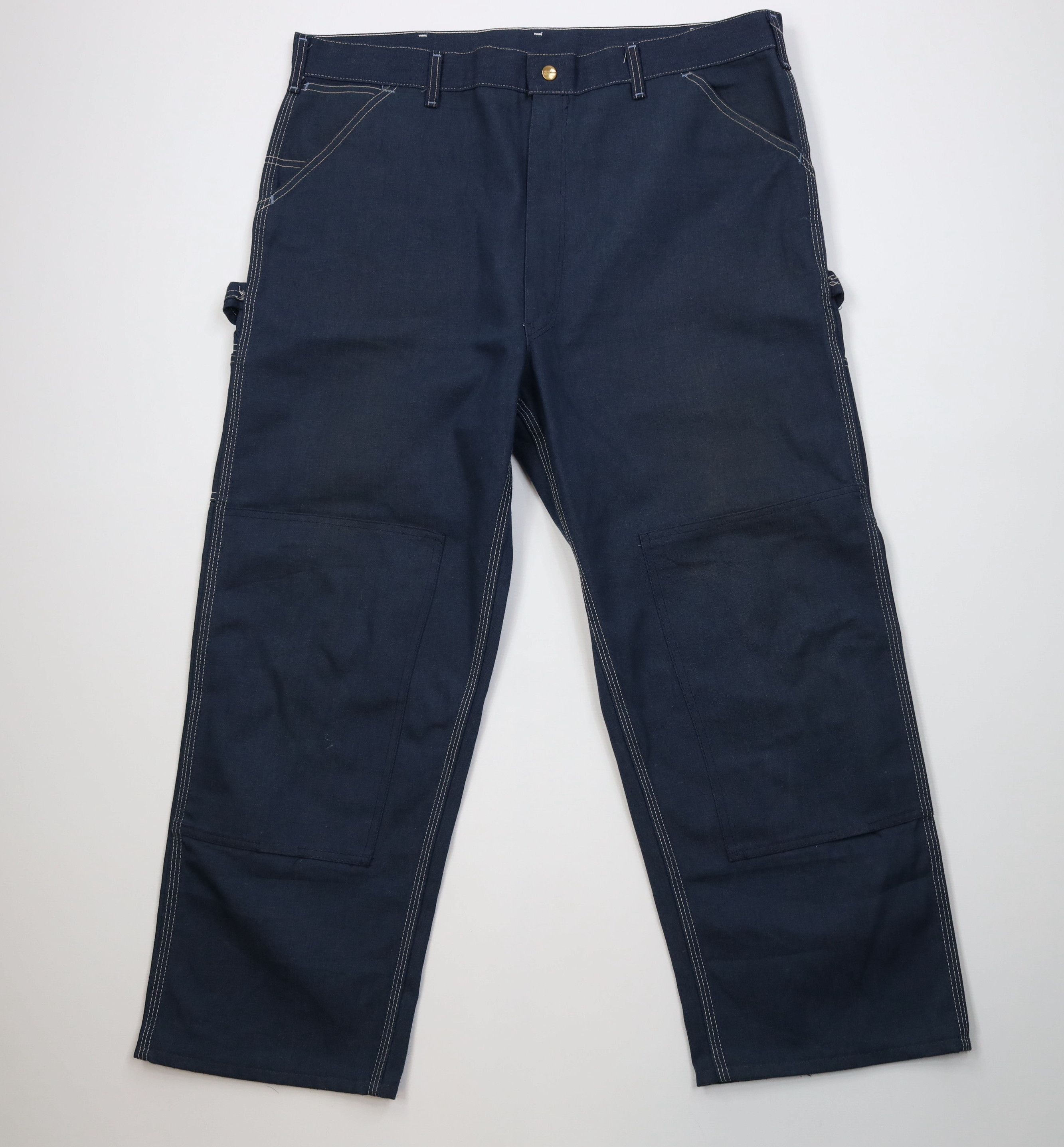 Vintage Vintage 70s 80s Streetwear Double Knee Wide Leg Jeans USA Size US 42 / EU 58 - 1 Thumbnail