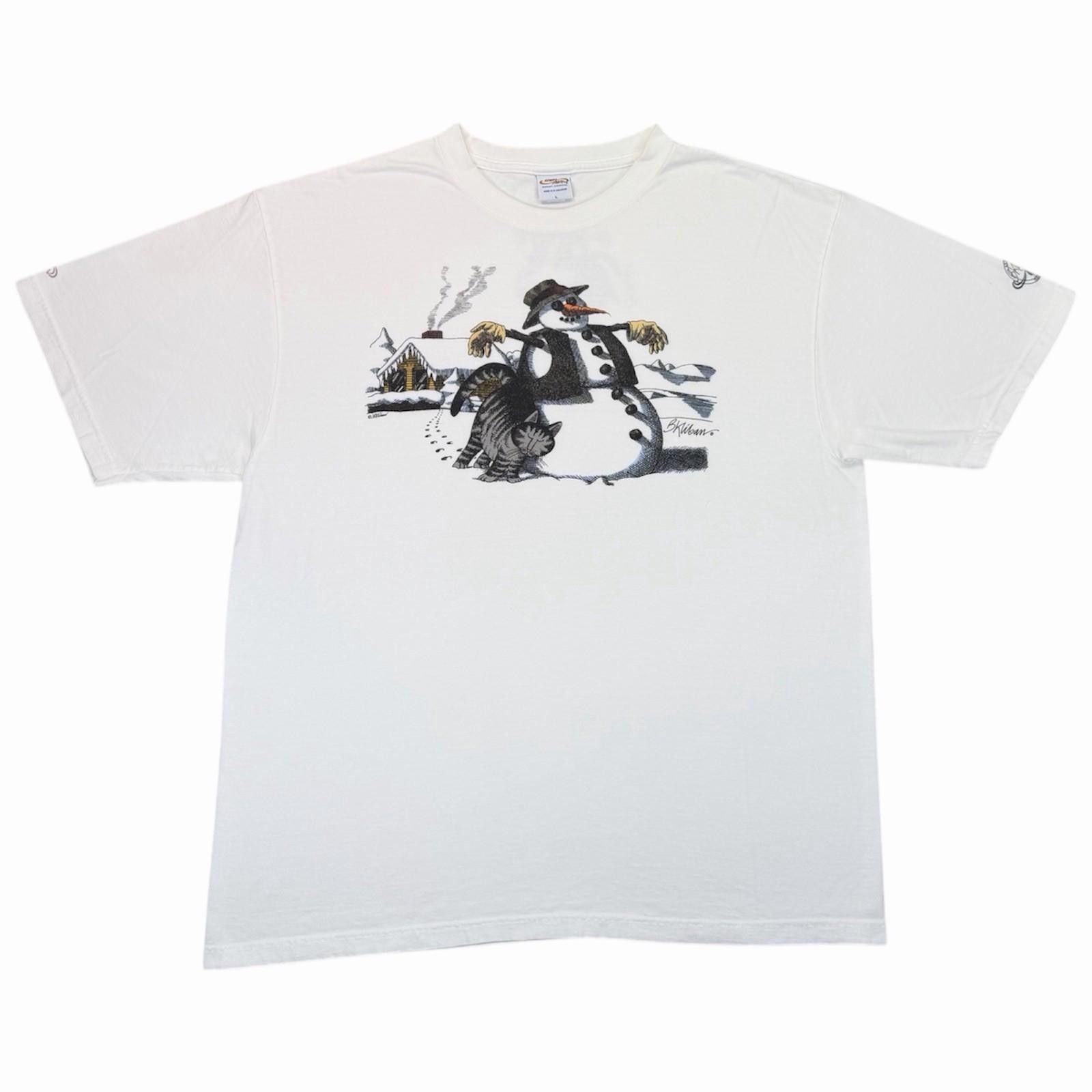 Vintage B. Kliban Crazy Shirts Hawaii Snowman Cat Christmas TShirt L Size US L / EU 52-54 / 3 - 1 Thumbnail