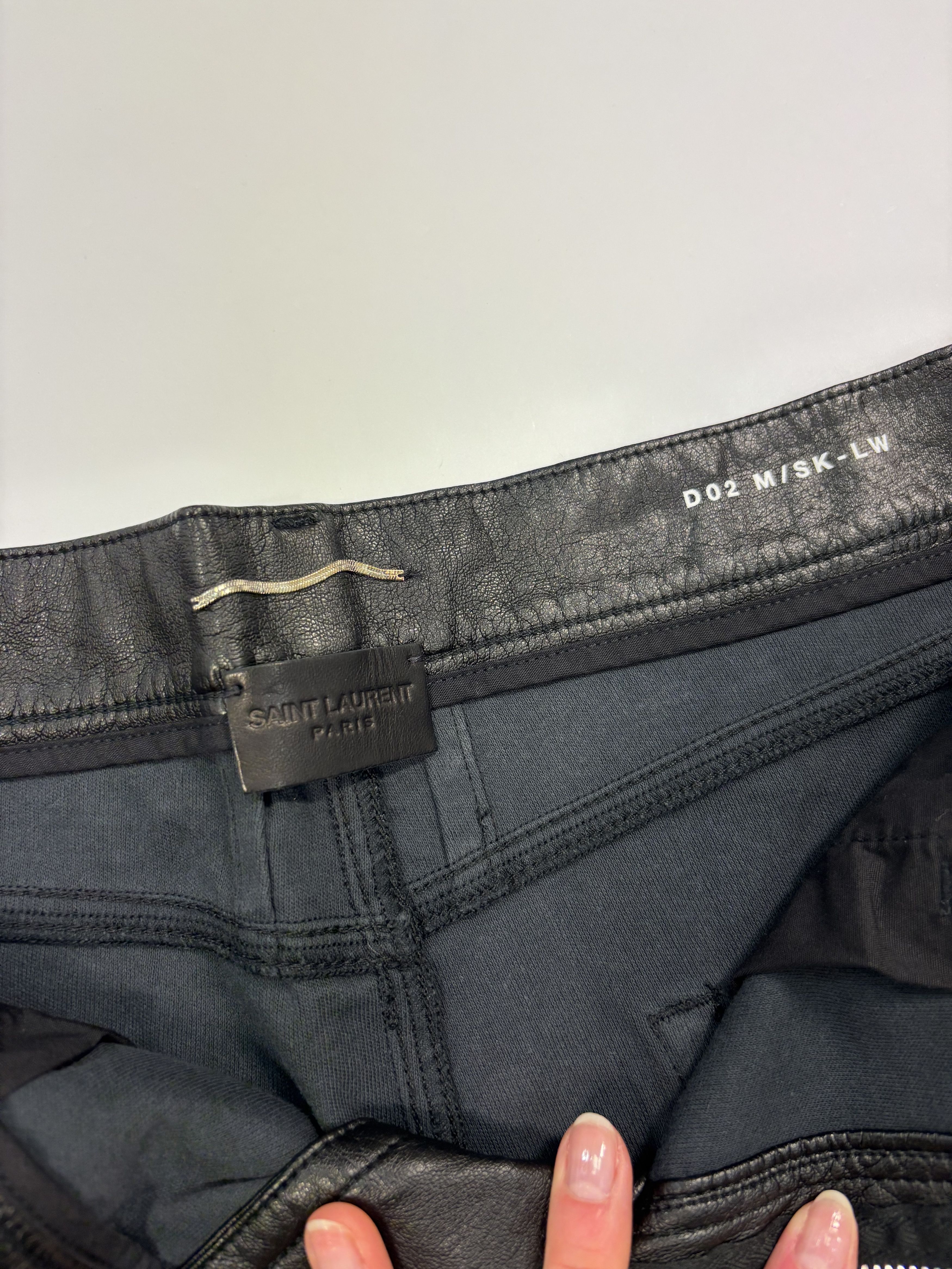 Saint Laurent Paris Saint Laurent Shiny Black Leather Look Pants Size US 32 / EU 48 - 3 Thumbnail