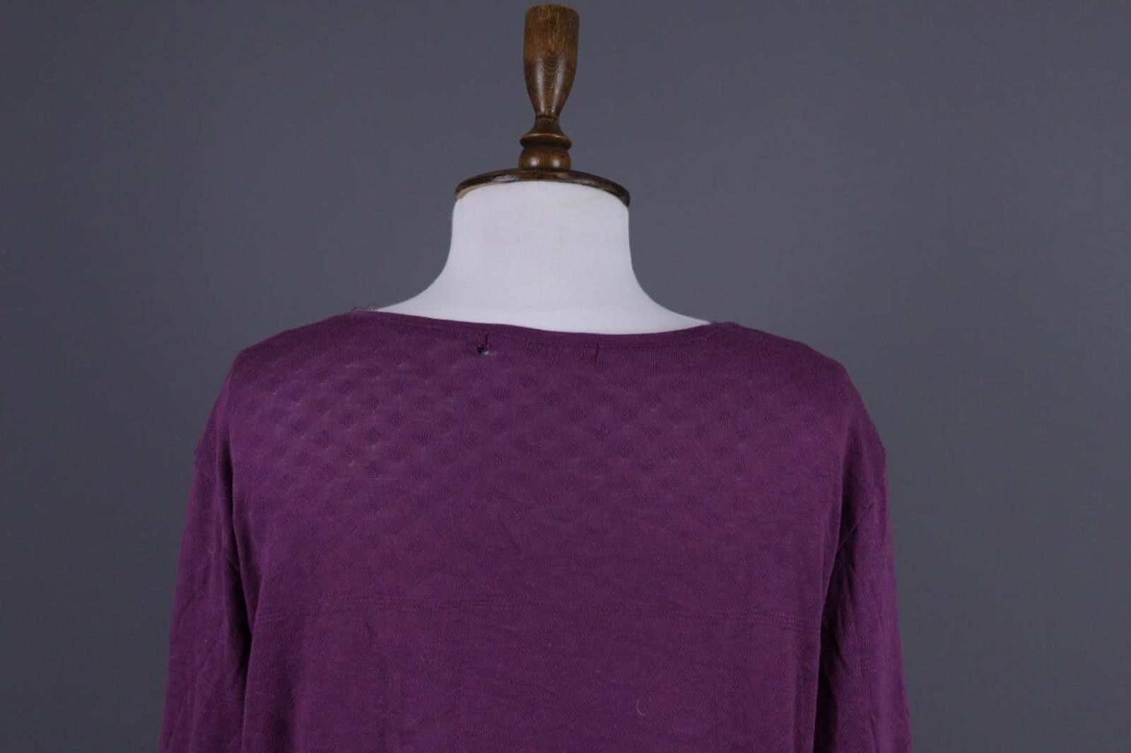 Designer Gudrun Sjoden Purple Long Sleeve Top Shirt Pullover Size XL Size XL / US 12-14 / IT 48-50 - 10 Thumbnail