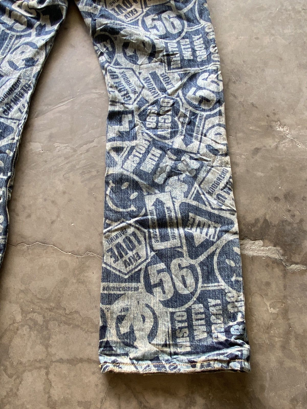 Hysteric Glamour × Japanese Brand × Tornado Mart 💥last call💥Japanese Co & Lu Jeans Fully Printed Glam Up 🔥 Size US 29 - 12 Thumbnail