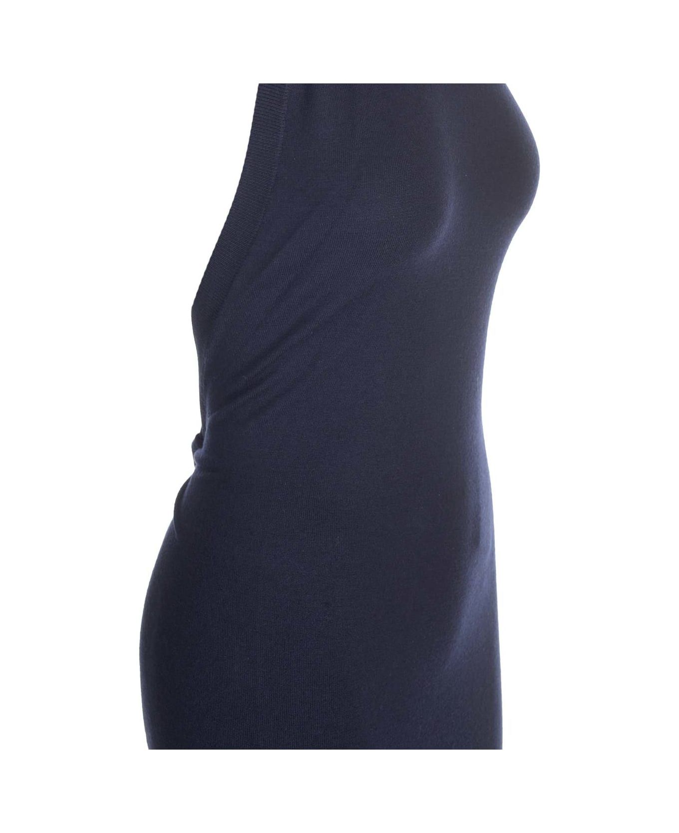 Fendi o1s1wg110426 Dress in Nevy Blue Size XL / US 12-14 / IT 48-50 - 4 Thumbnail