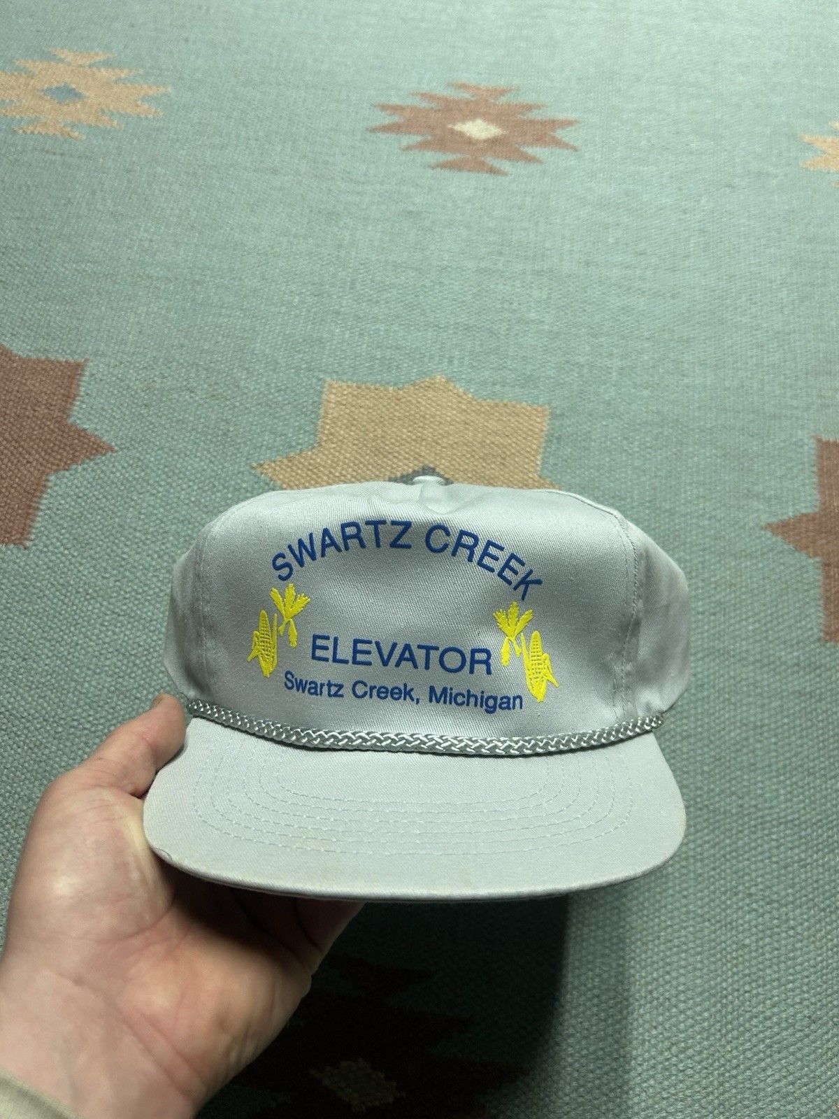 Vintage Vtg SnapBack hat Swartz creek elevator corn Michigan farm Size ONE SIZE - 2 Thumbnail