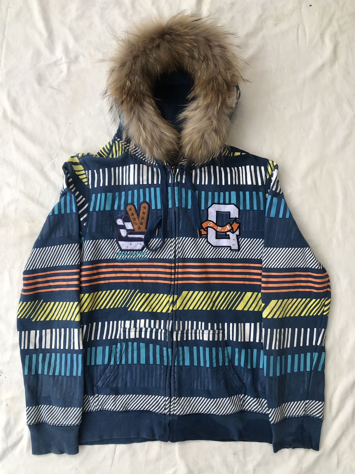If Six Was Nine Japanese GPA Patchwork Zipp Fur Hoodie Ifsixwasnine Style Size US L / EU 52-54 / 3 - 1 Thumbnail