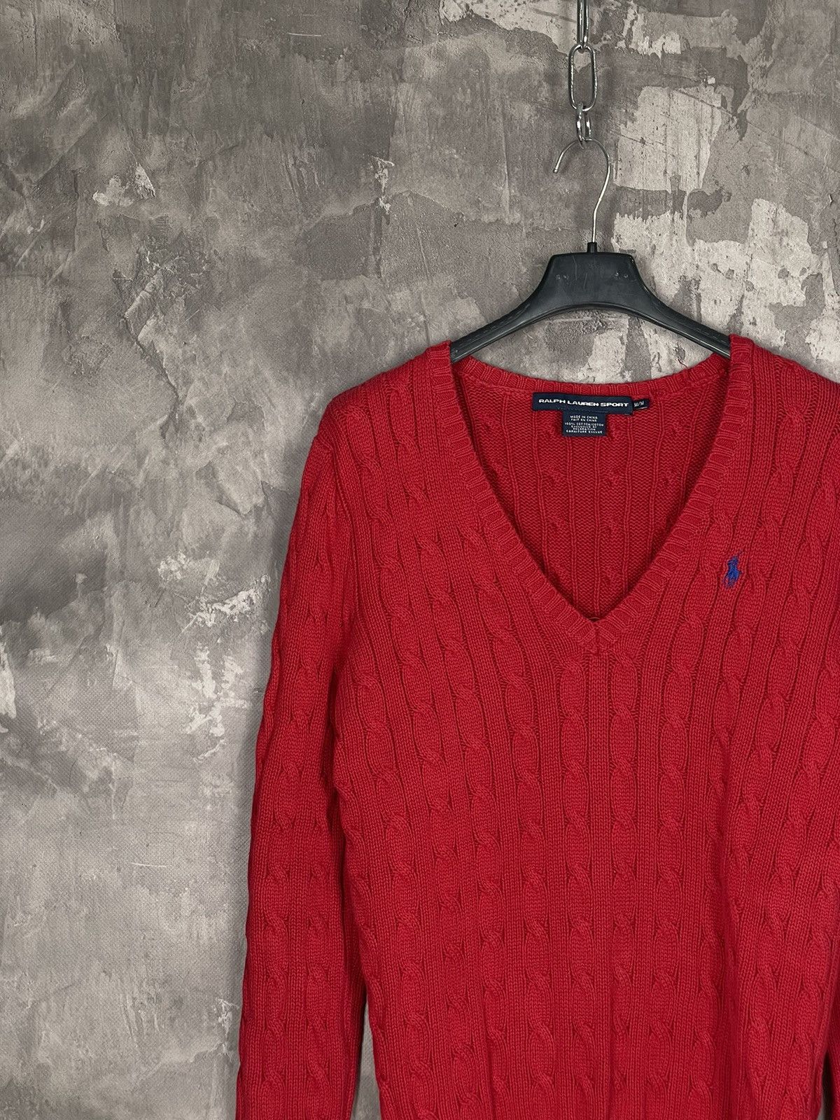 Polo Ralph Lauren Ralph Lauren Cable Knit Cashmere Wool V-neck Sweater Size M / US 6-8 / IT 42-44 - 3 Thumbnail