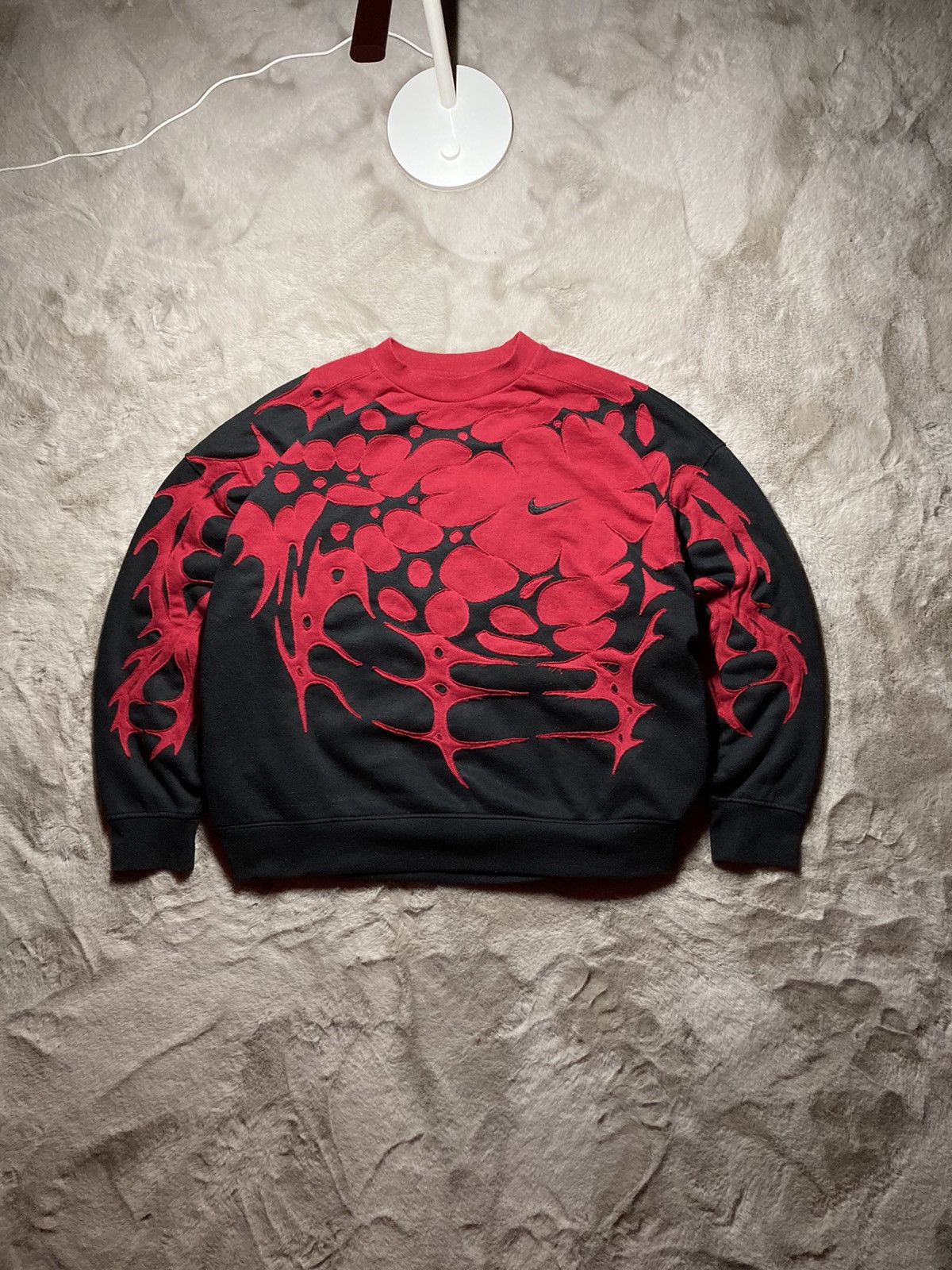 Nike × Vintage ⛩️Nike sweatshirt custom vintage y2k eye boxy distressed rare Size US L / EU 52-54 / 3 - 2 Thumbnail