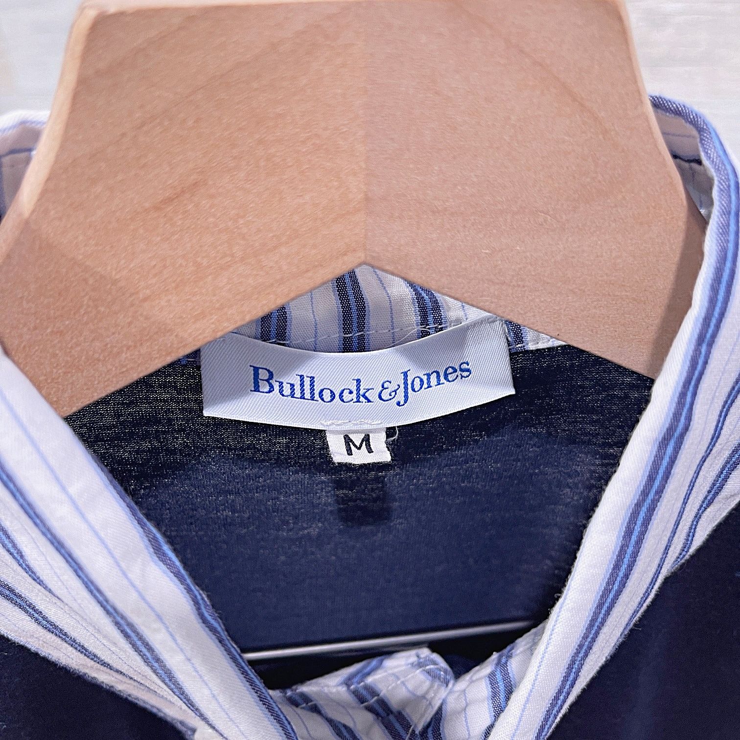 Bullock & Jones Bullock & Jones Contrast Striped Collar Polo Shirt Navy M Size US M / EU 48-50 / 2 - 5 Thumbnail