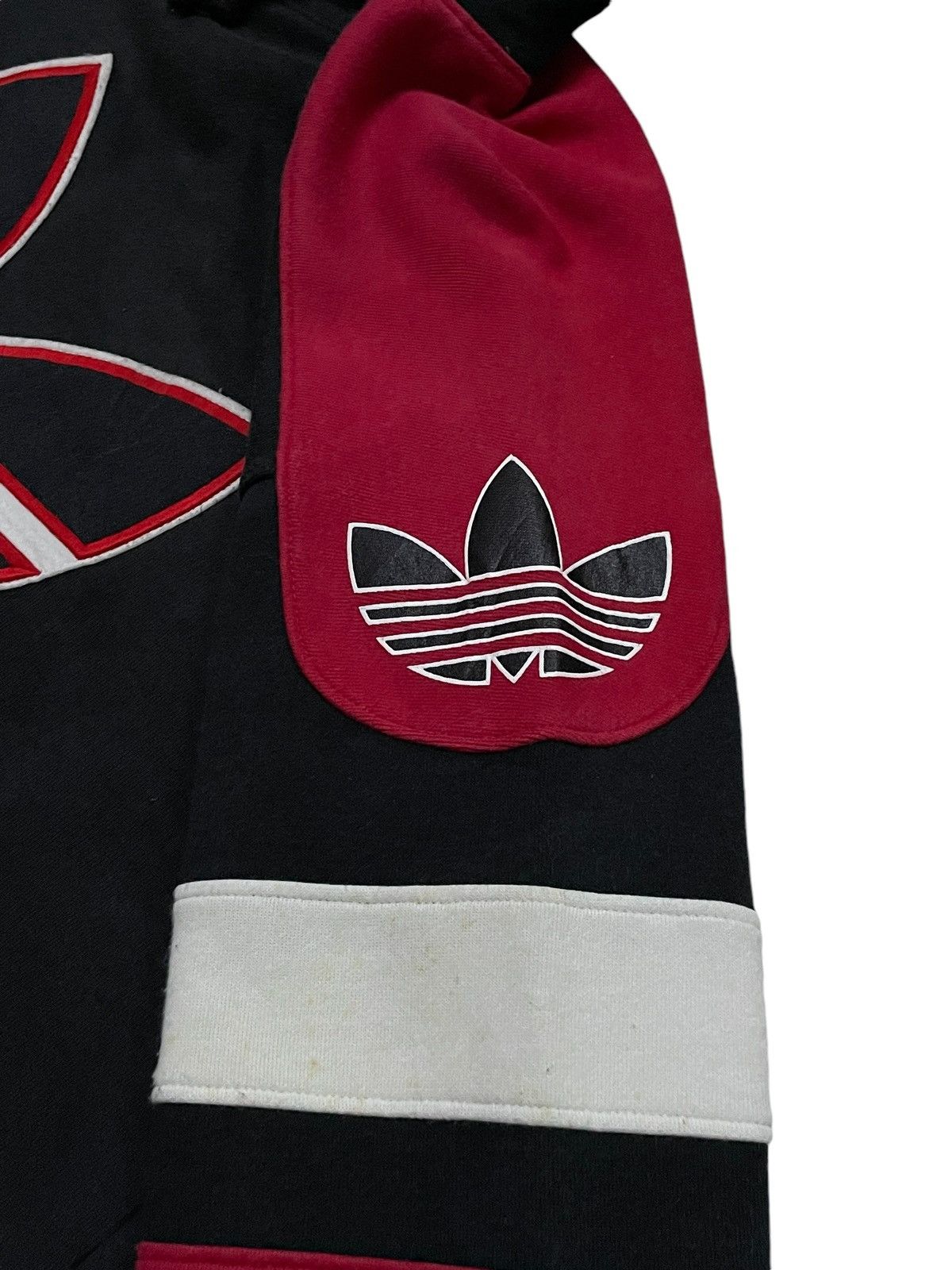 Adidas × RUN DMC × Vintage Vintage 80s Adidas Run Dmc Style Embroidered Jumper Hoodie Size US L / EU 52-54 / 3 - 8 Thumbnail