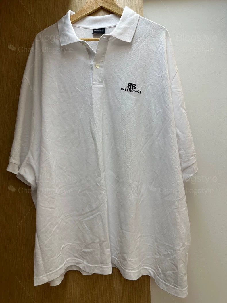 Balenciaga Balenciaga Logo Embroidered Polo Short-Sleeve T-Shirt Size US L / EU 52-54 / 3 - 1 Thumbnail