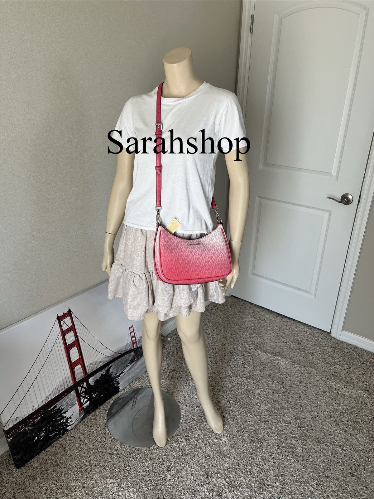 Michael Kors Michael Kors Jet Set Travel Large Pouchette Crossbody Size ONE SIZE - 8 Thumbnail