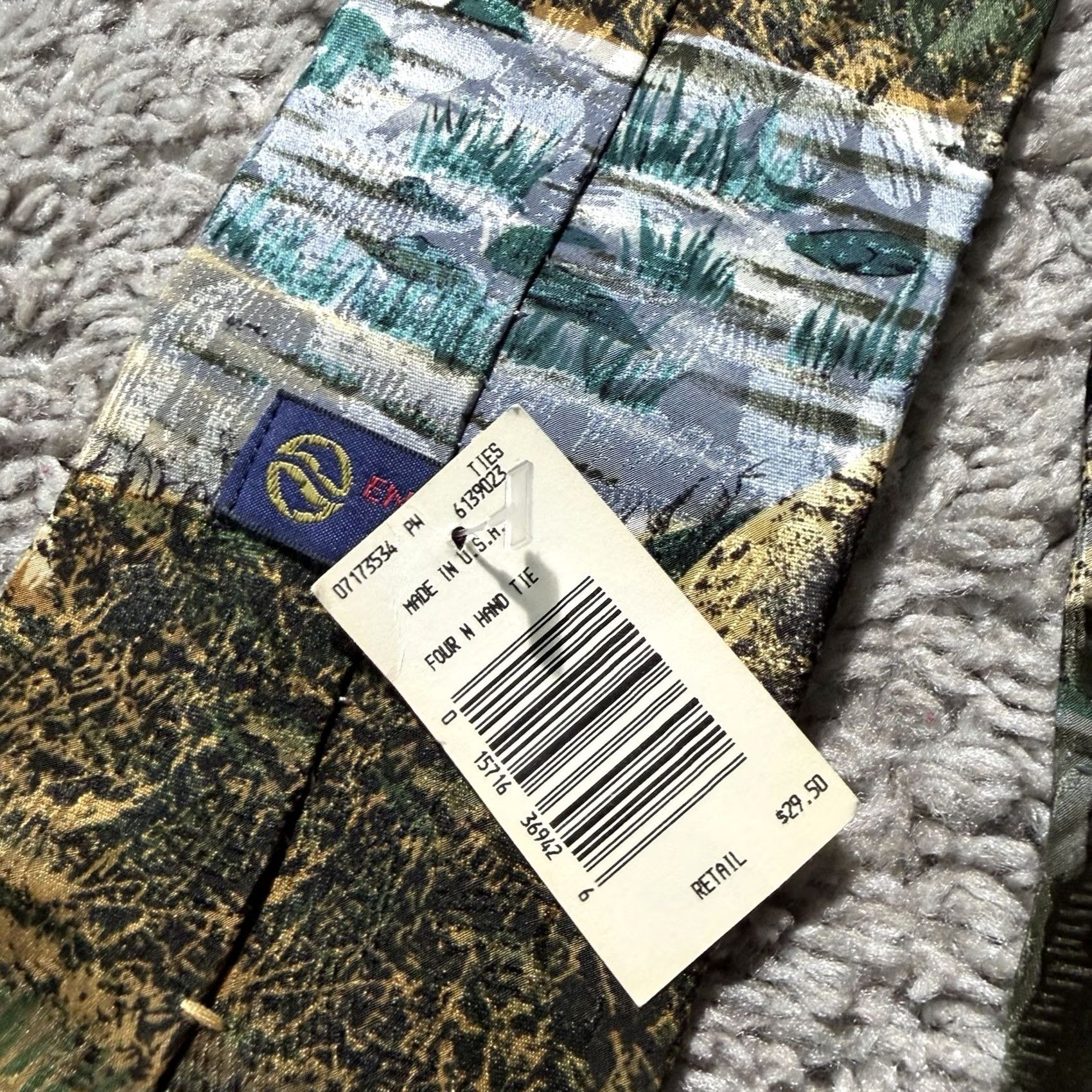Vintage VINTAGE Wembley Endangered Wildlife Species Big Cats Tie 100% Silk Made In USA Men Size ONE SIZE - 4 Thumbnail