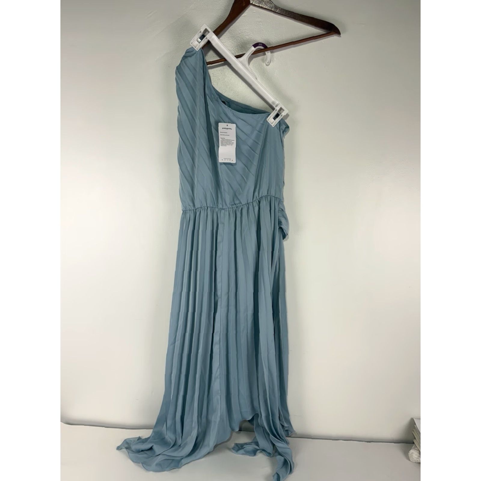 Vintage Pretty Garden Blue One Shoulder Pleated Formal Dress Womens Size M New Size M / US 6-8 / IT 42-44 - 6 Thumbnail