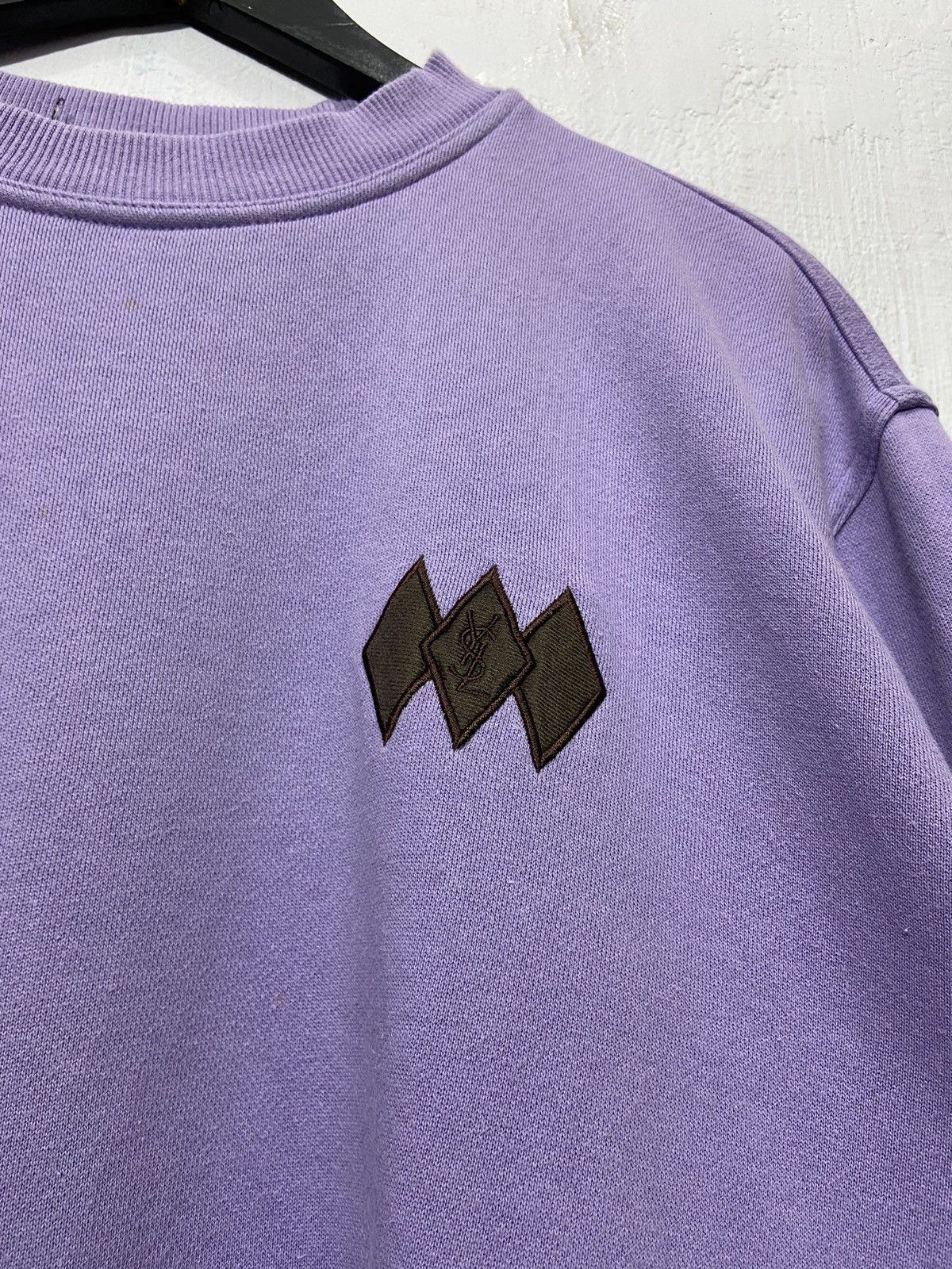 Vintage × Yves Saint Laurent YSL Logo Embroidered Speel Out Sweatshirt Size US L / EU 52-54 / 3 - 8 Thumbnail