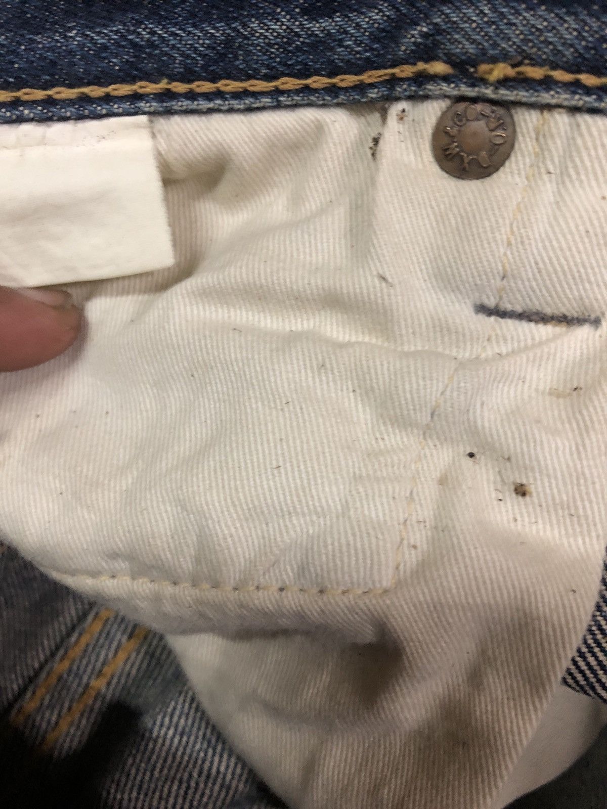 Japanese Brand DeluxeWare Seldvedge PatchWork Sashiko Denim Pants Size US 30 / EU 46 - 4 Thumbnail