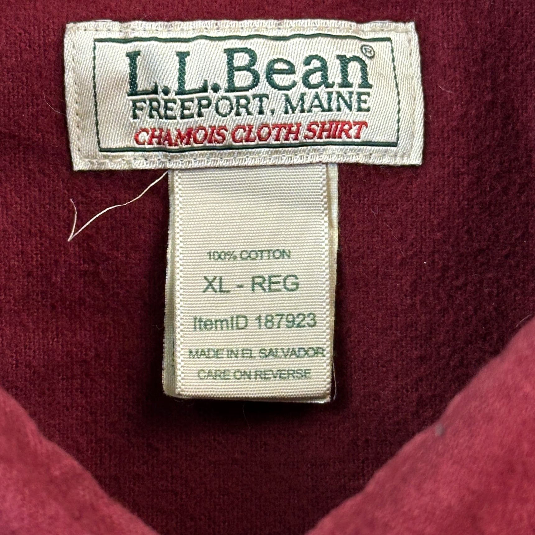 Vintage VINTAGE L.L. Bean Shirt Mens XL Chamois Cloth Heavyweight Button-Up Outdoor Red Cotton Flannel Pocketed Classic Outdoor Retro Sports Mens XL Size US XL / EU 56 / 4 - 5 Thumbnail
