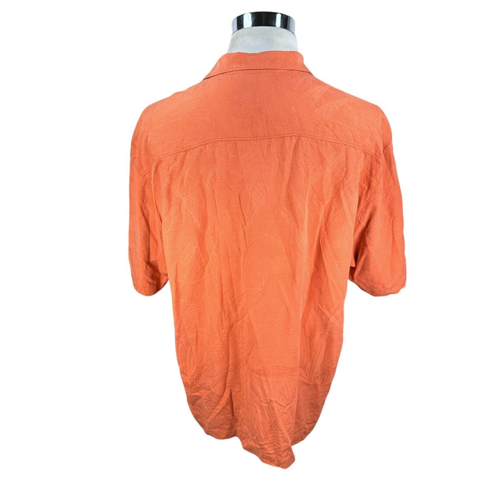Tommy Bahama Tommy Bahama Shirt Men's XL Coral 100% Silk Short Sleeve Size US XL / EU 56 / 4 - 5 Thumbnail