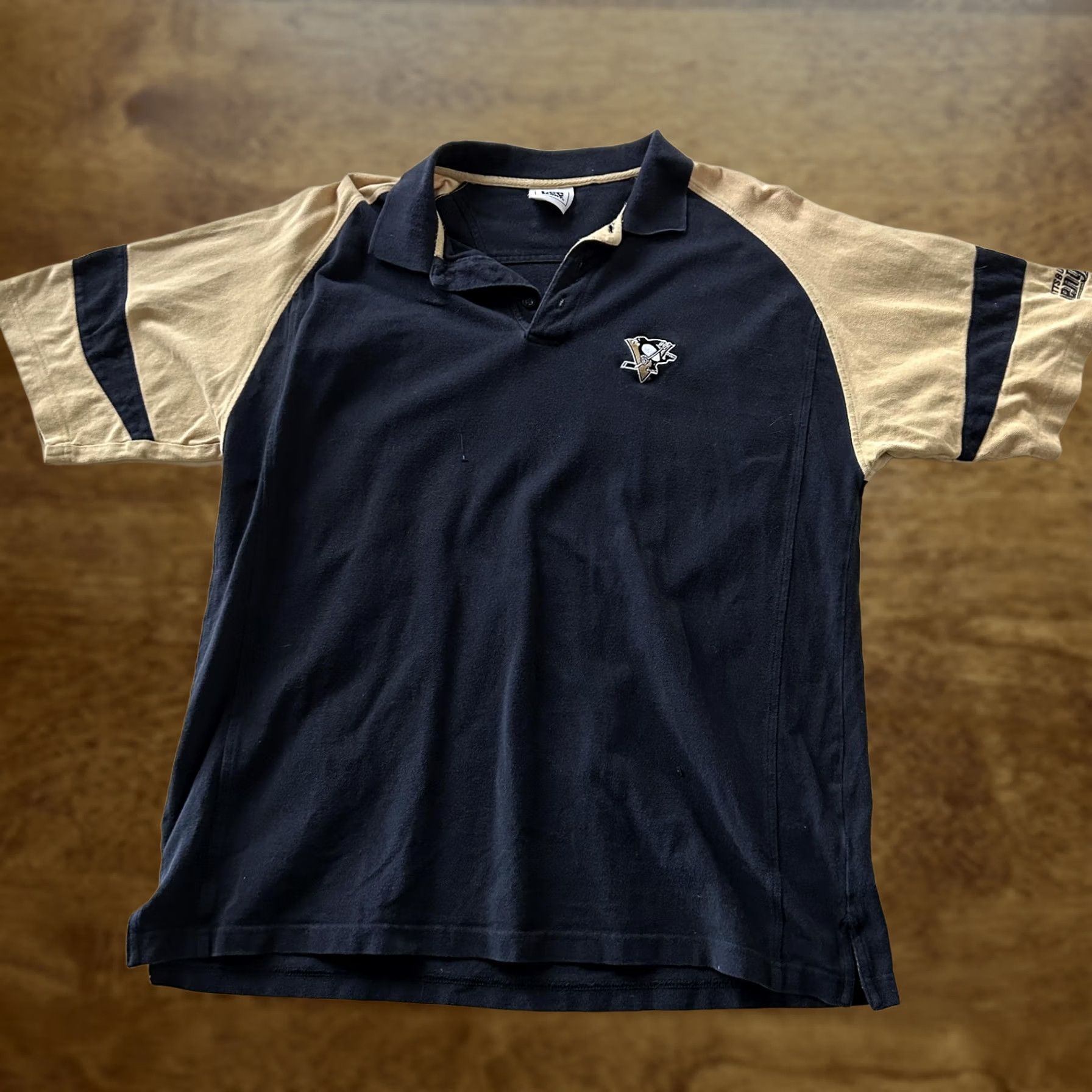 NHL Vintage VF Imagewear Pittsburgh Penguins Polo Mens 2XL Black NHL Hockey Shirt Size US XXL / EU 58 / 5 - 1 Thumbnail
