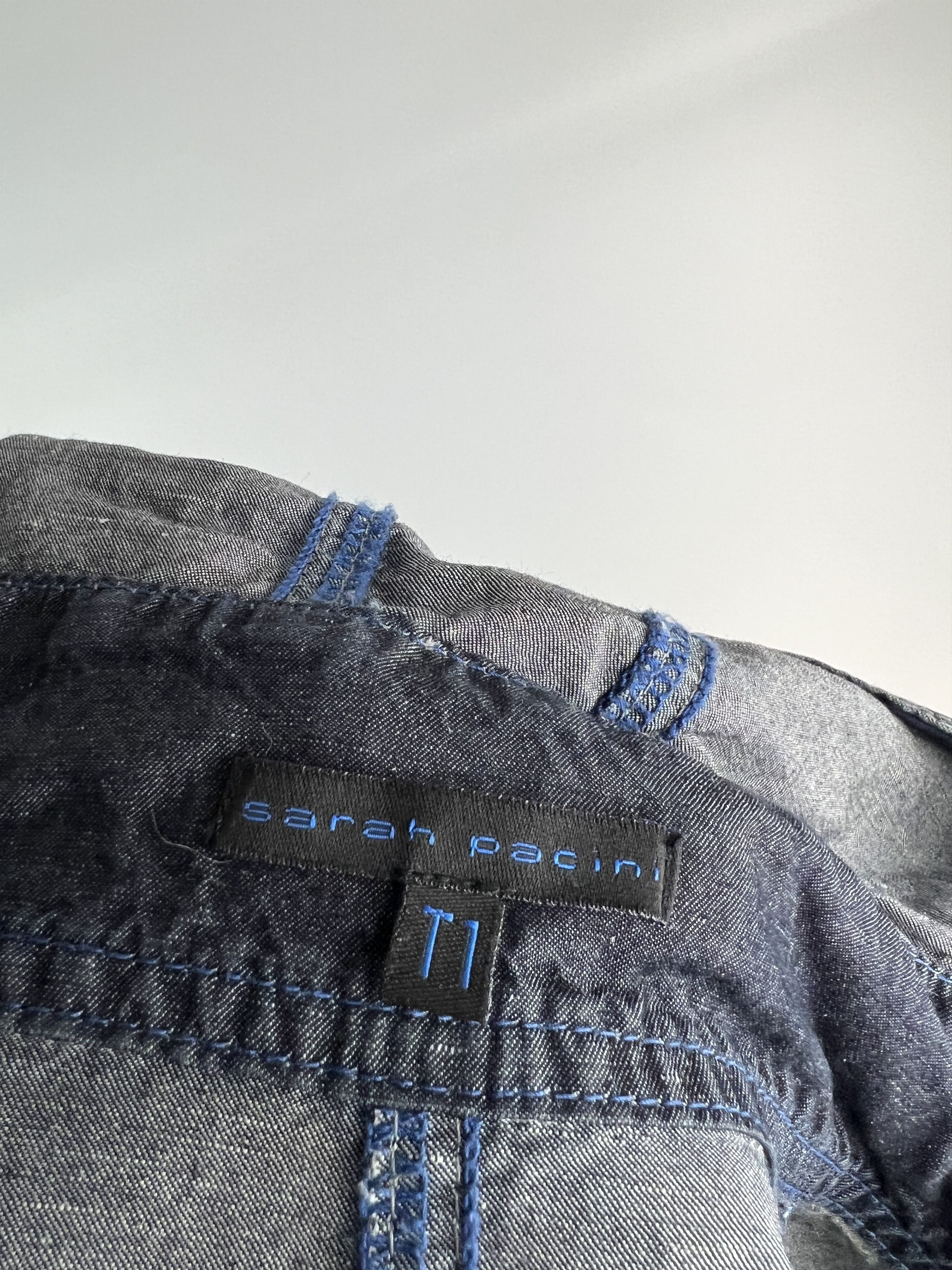 Sarah Pacini Rare Vintage Sarah Pacini Long Hooded Denim Jacket Size T1 Size S / US 4 / IT 40 - 8 Thumbnail