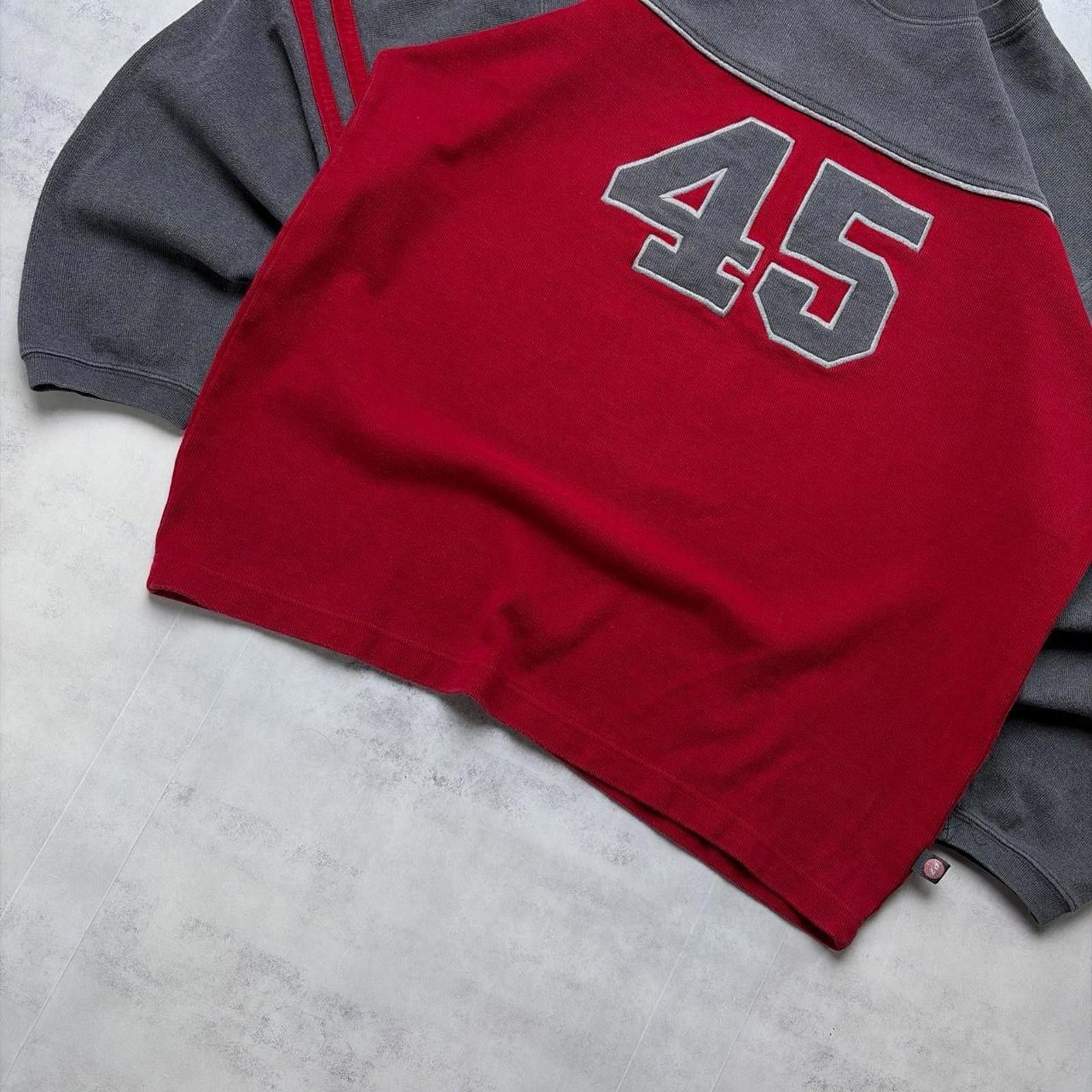 Point Zero Y2K Red Point Zero Grunge Skater Boxy Crewneck Sweater Size US L / EU 52-54 / 3 - 4 Thumbnail