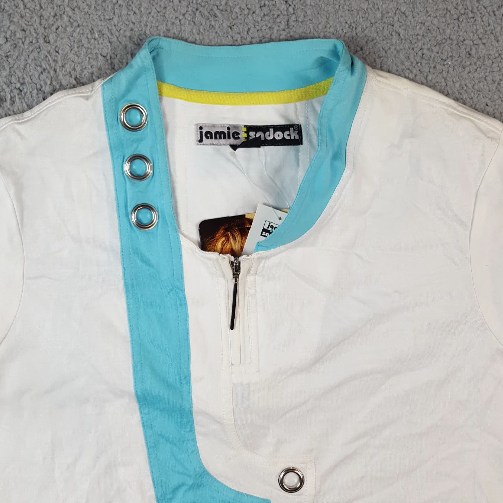 Vintage VINTAGE Jamie Sadock Y2K Preppy Golf Polo Shirt Women's Size Small Blue Button Collar Short Sleeve Retro Sports Size S / US 4 / IT 40 - 2 Thumbnail