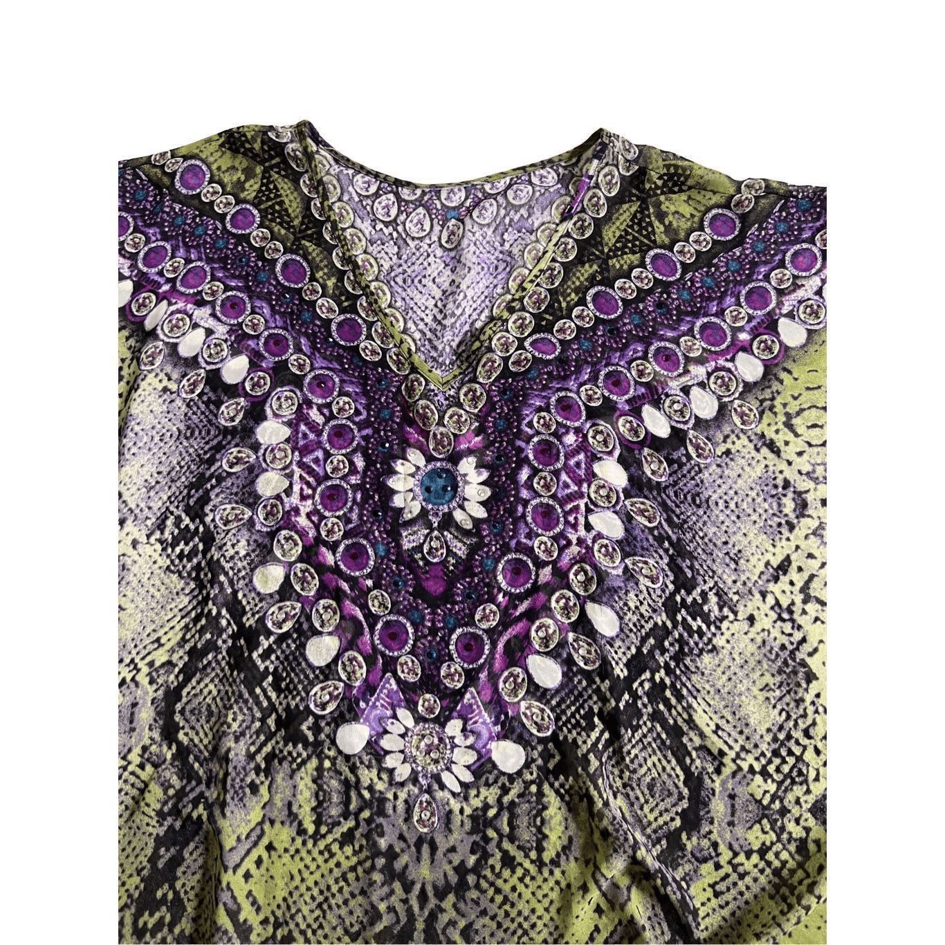 Other Wearable Art Floral tunic blouse Top 1x Size XL / US 12-14 / IT 48-50 - 2 Thumbnail
