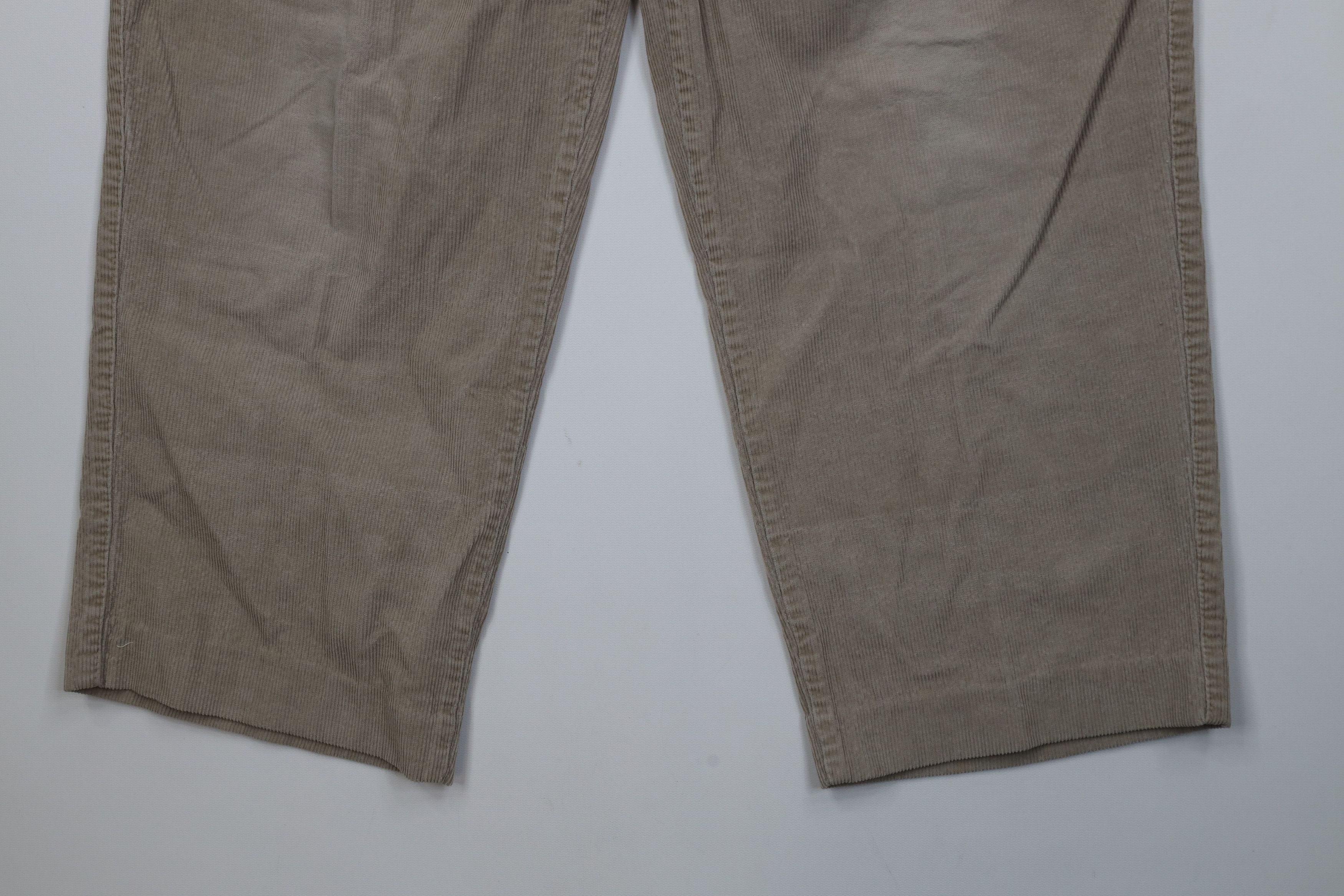 Vintage Vintage 90s Streetwear Wide Leg Corduroy Chino Pants Beige Size US 32 / EU 48 - 4 Thumbnail