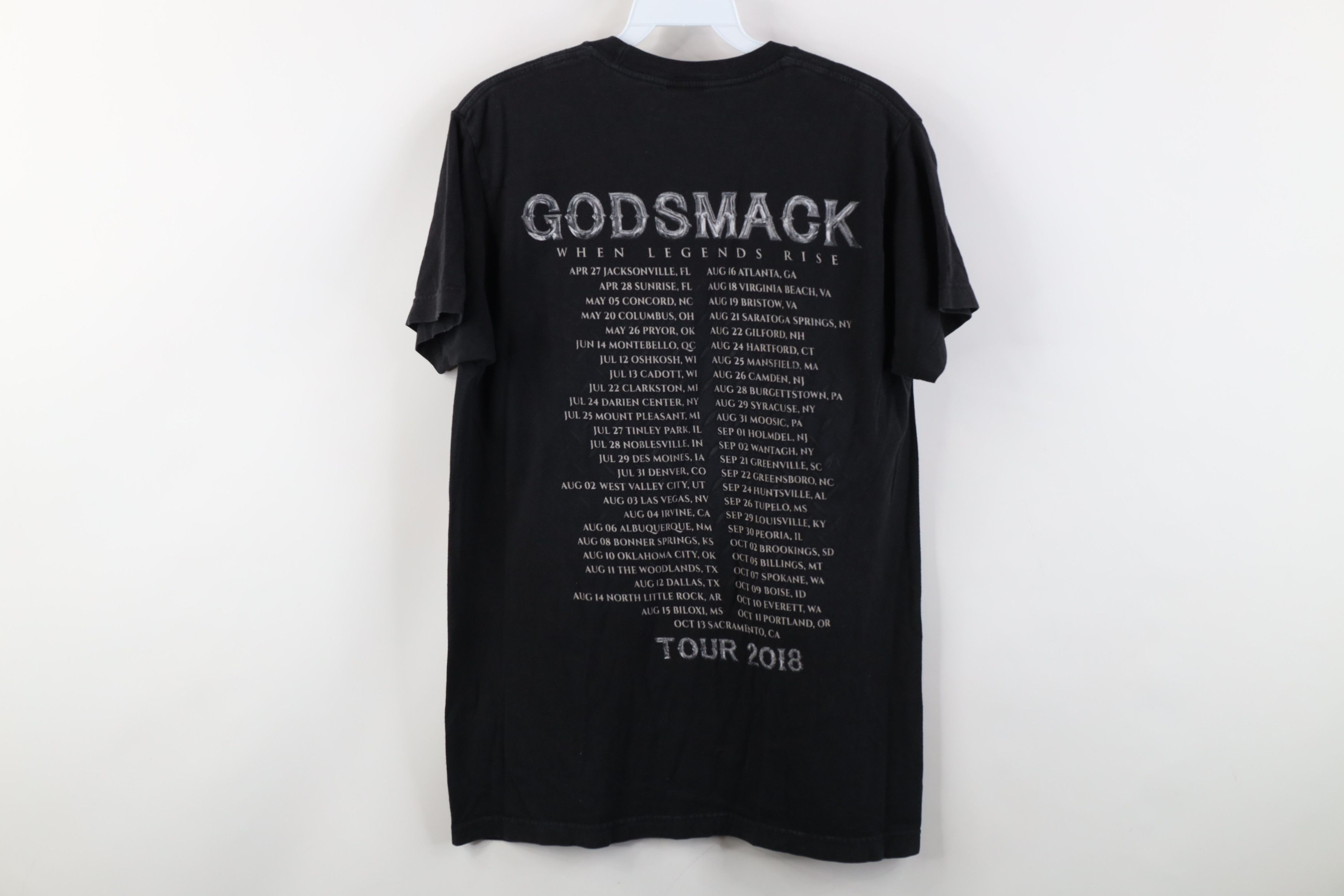Vintage Y2K Skull Motorcycle Tribal 2018 Tour Godsmack Band T-Shirt Size US M / EU 48-50 / 2 - 13 Thumbnail