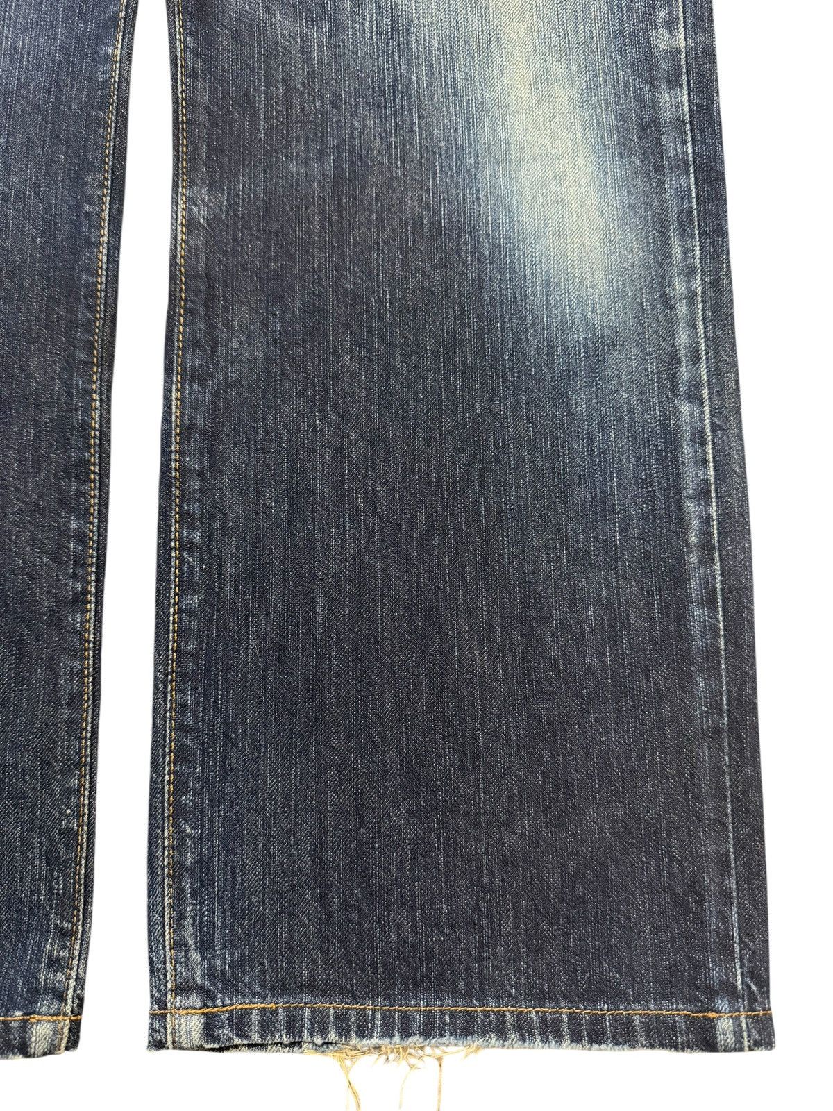 Edwin Vintage Edwin Blue Faded Wash Clawmark Style Wide Leg Baggy Size US 33 - 8 Thumbnail