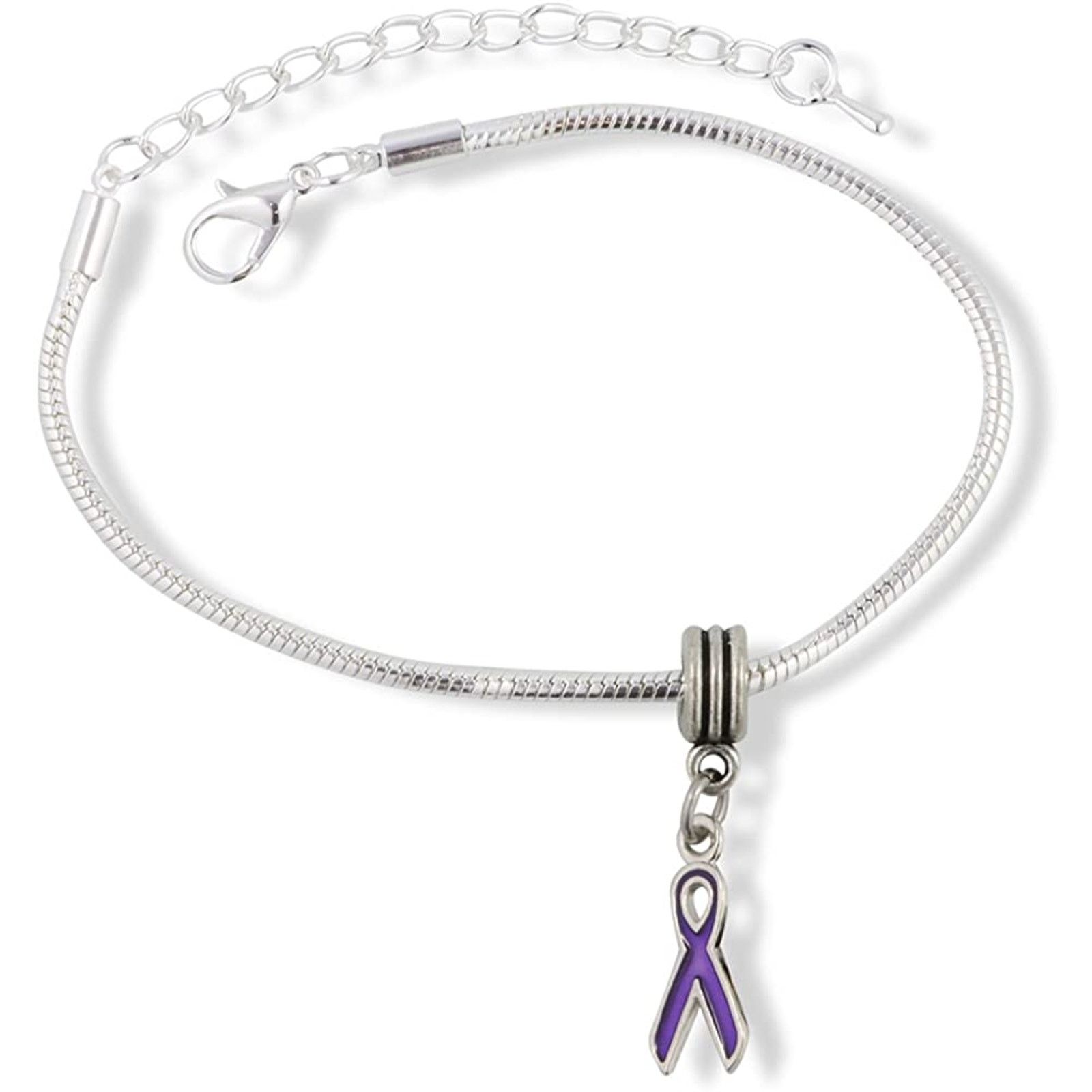 & Other Stories Purple Ribbon Cancer Alzheimer Animal Abuse Charm Bracelet Size ONE SIZE - 1 Thumbnail