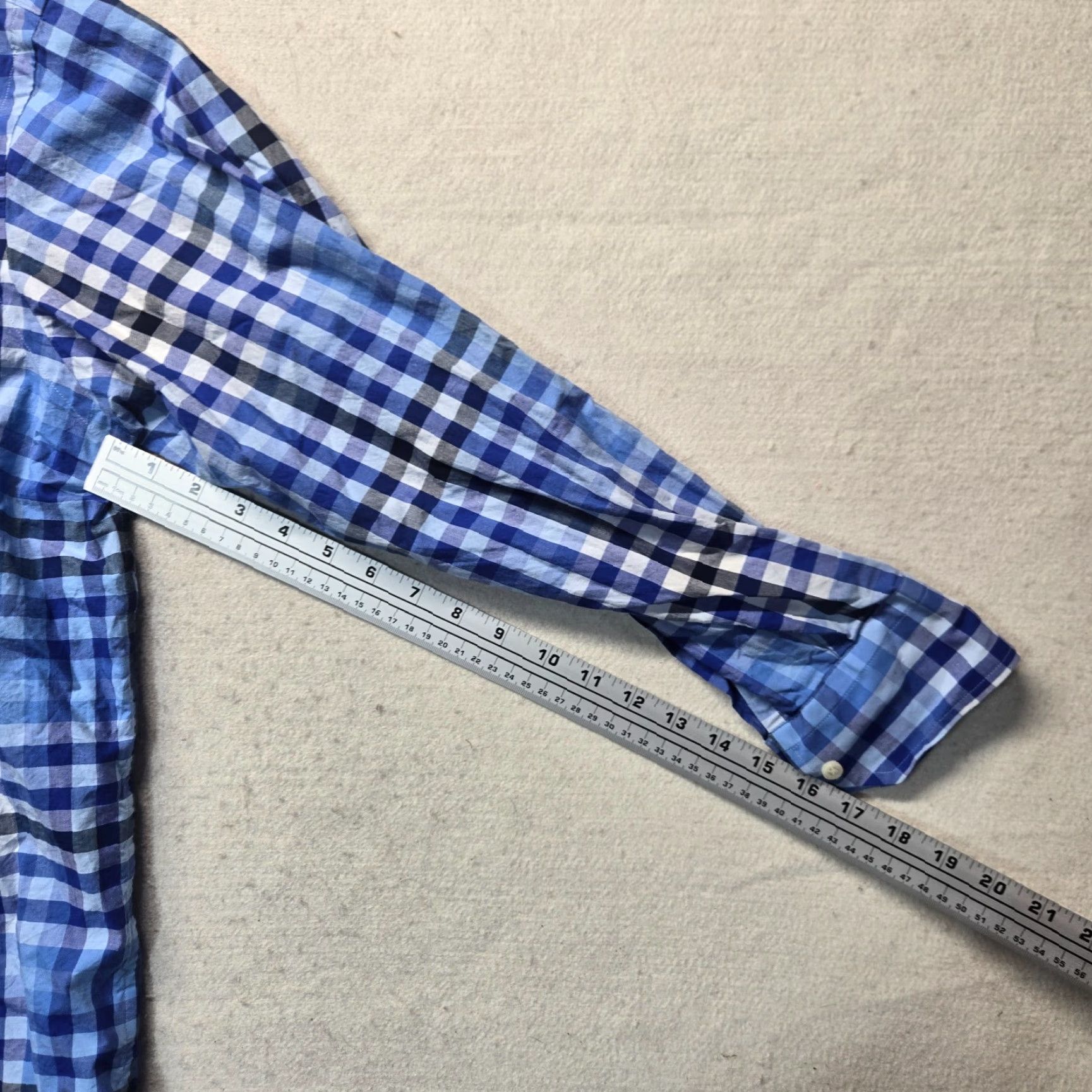 Cremieux Daniel Cremieux Shirt Button-Up Check Long Sleeve Blue Adult Large Mens Size US L / EU 52-54 / 3 - 5 Thumbnail