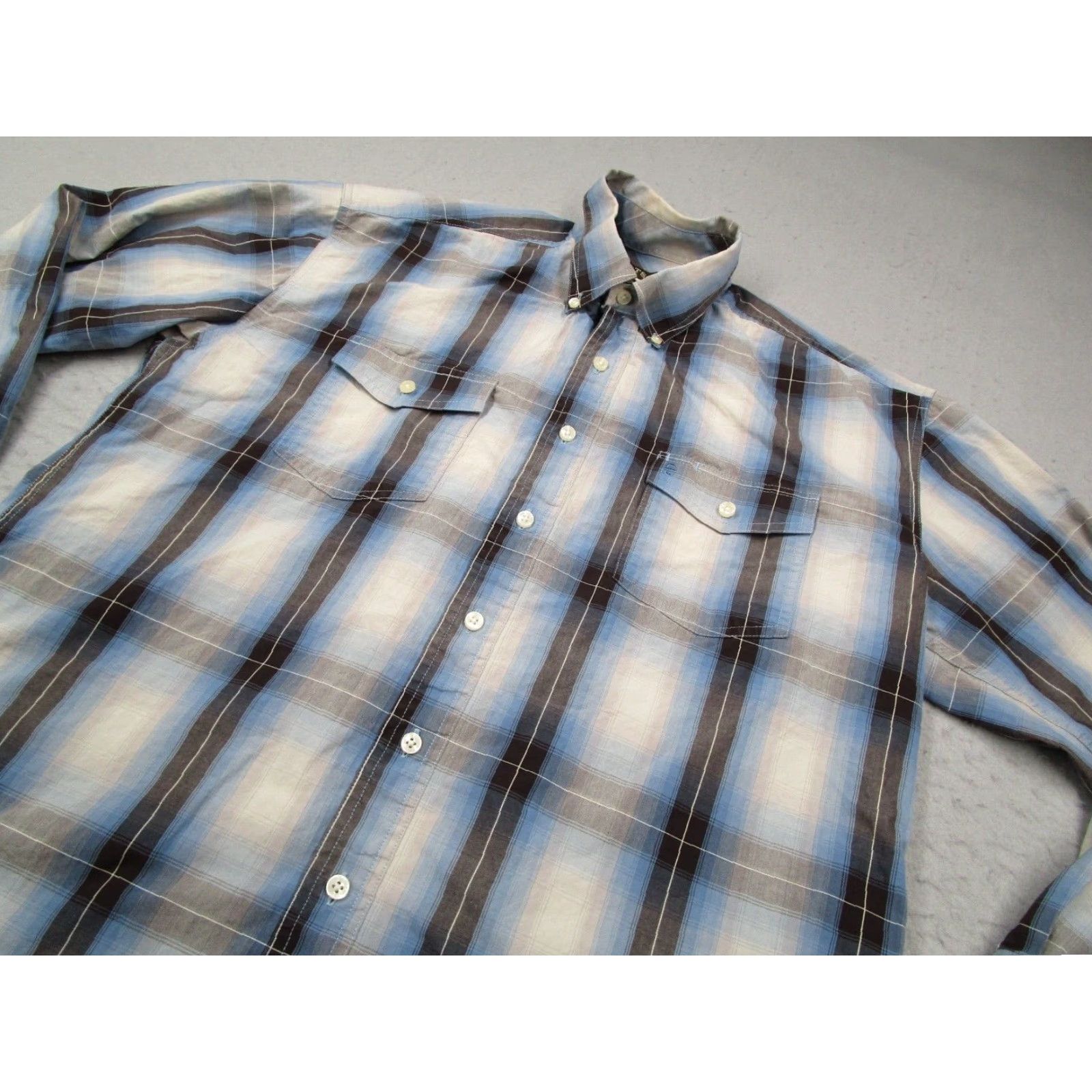 Stetson VINTAGE Stetson Shirt Men Large Gray Button Up Workwear Long Sleeve Rancher Rodeo Work Size US L / EU 52-54 / 3 - 2 Thumbnail