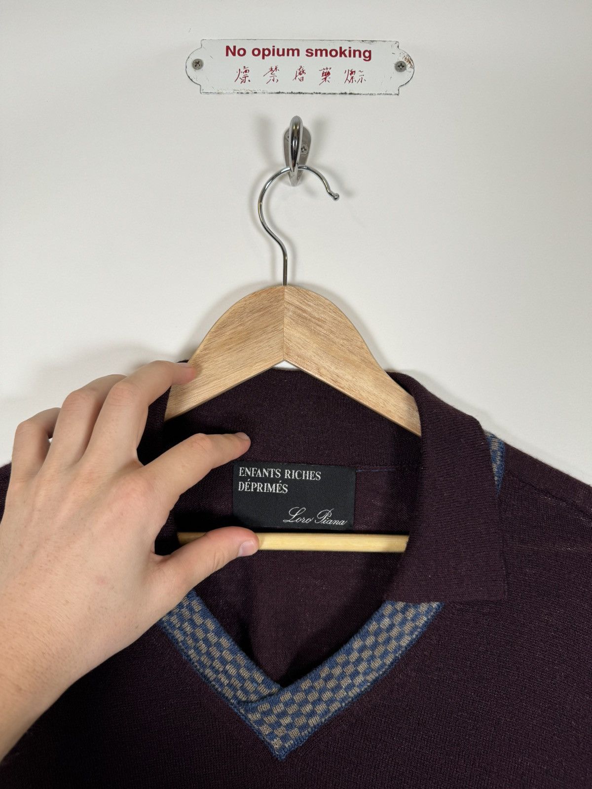 Enfants Riches Deprimes × Loro Piana 🚭ULTIMATE GRAIL🚭1 of 5 Loro Piana Aged Checkered Merino Polo Size US M / EU 48-50 / 2 - 2 Thumbnail