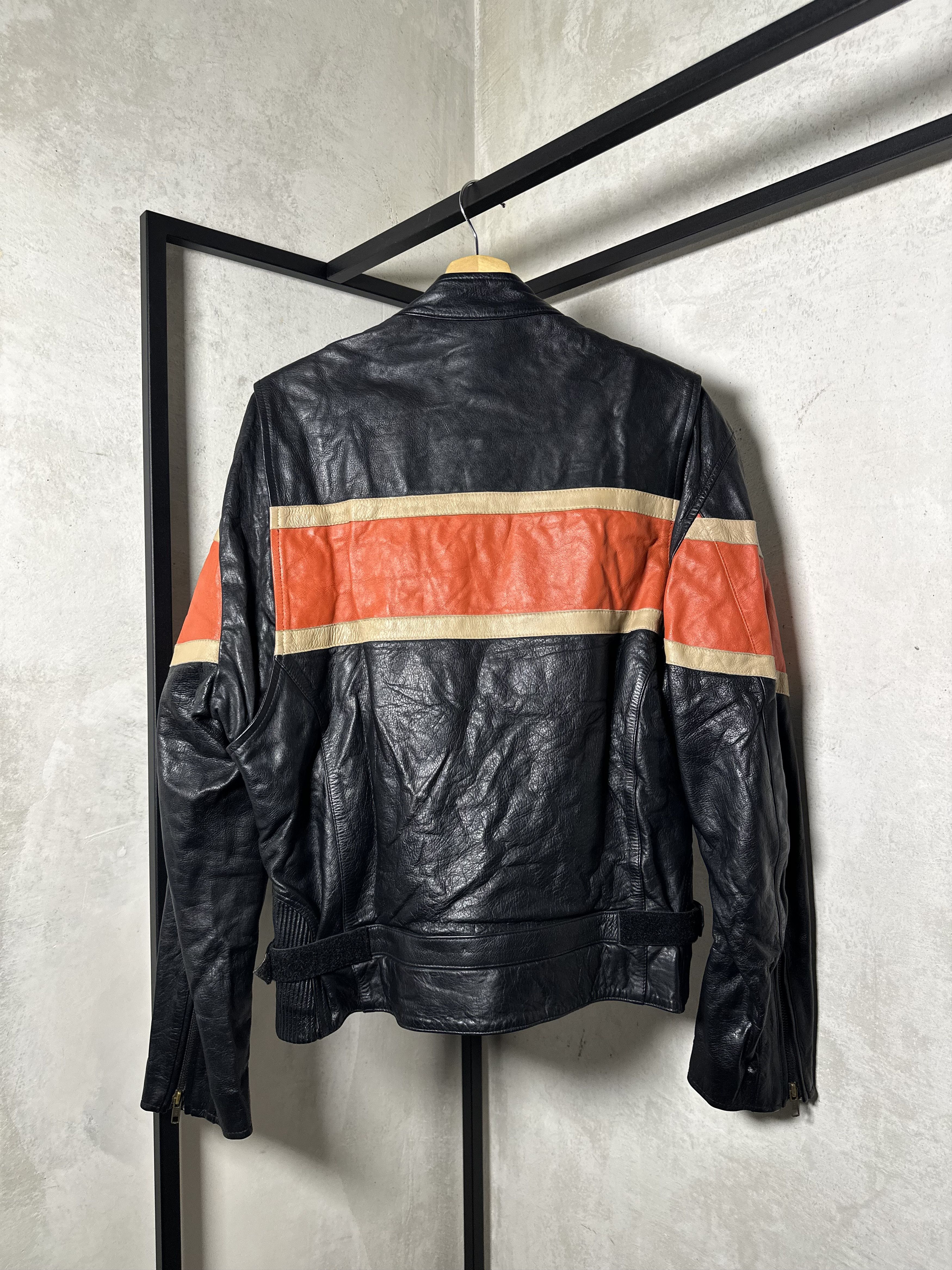 Genuine Leather Wrap Racing Moto Jacket Size US L / EU 52-54 / 3 - 5 Thumbnail
