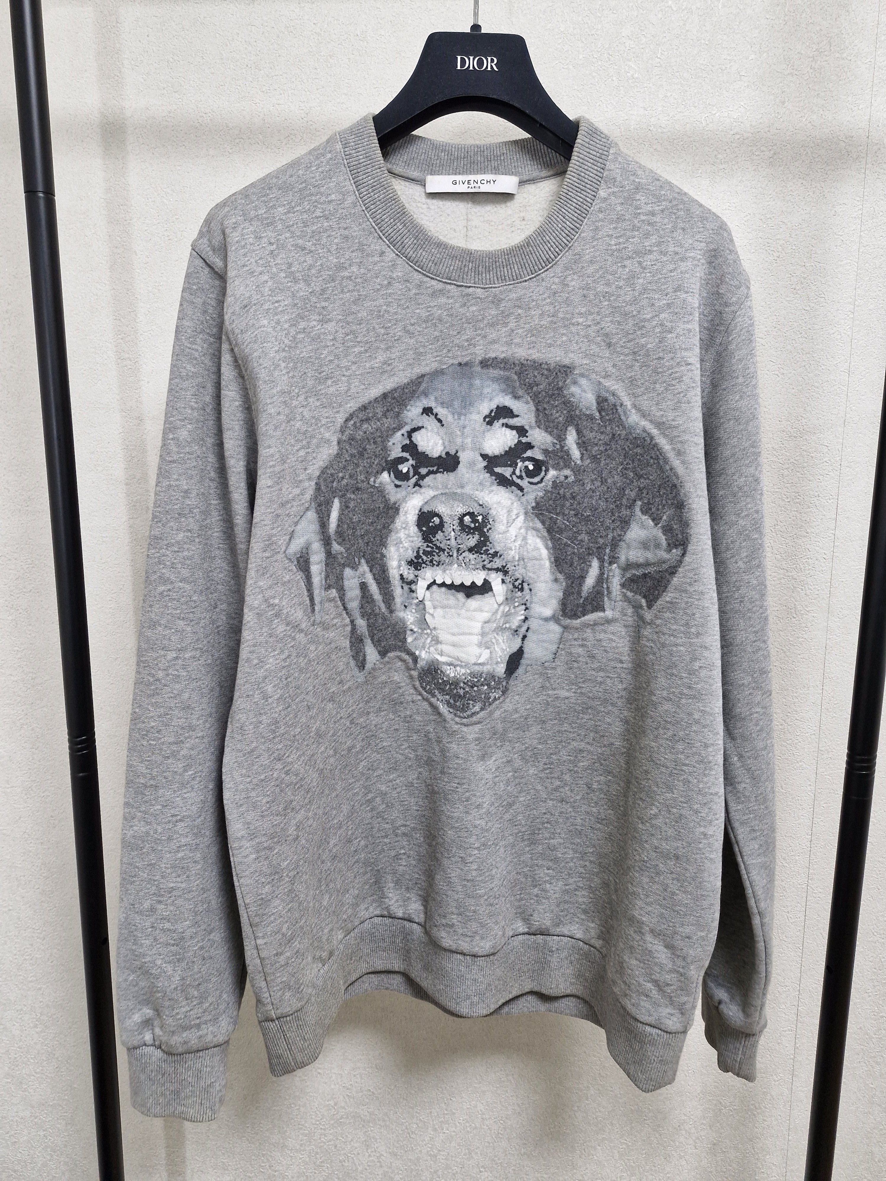 Givenchy GIVENCHY SS16 Rottweiler Gray Sweatshirt Size US S / EU 44-46 / 1 - 1 Thumbnail